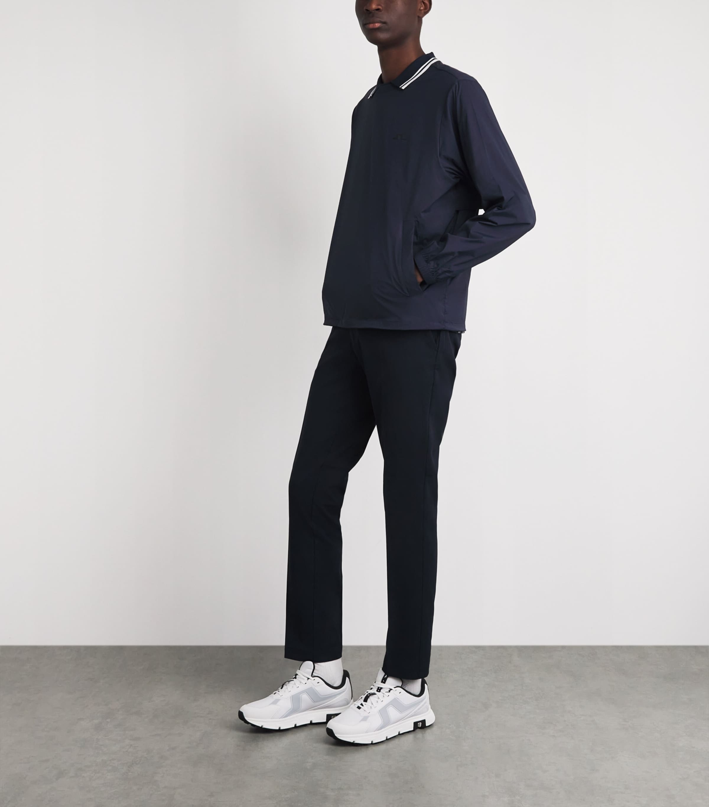 J Lindeberg Navy Crew-Neck Ulf Windbreaker Sweatshirt | Harrods US