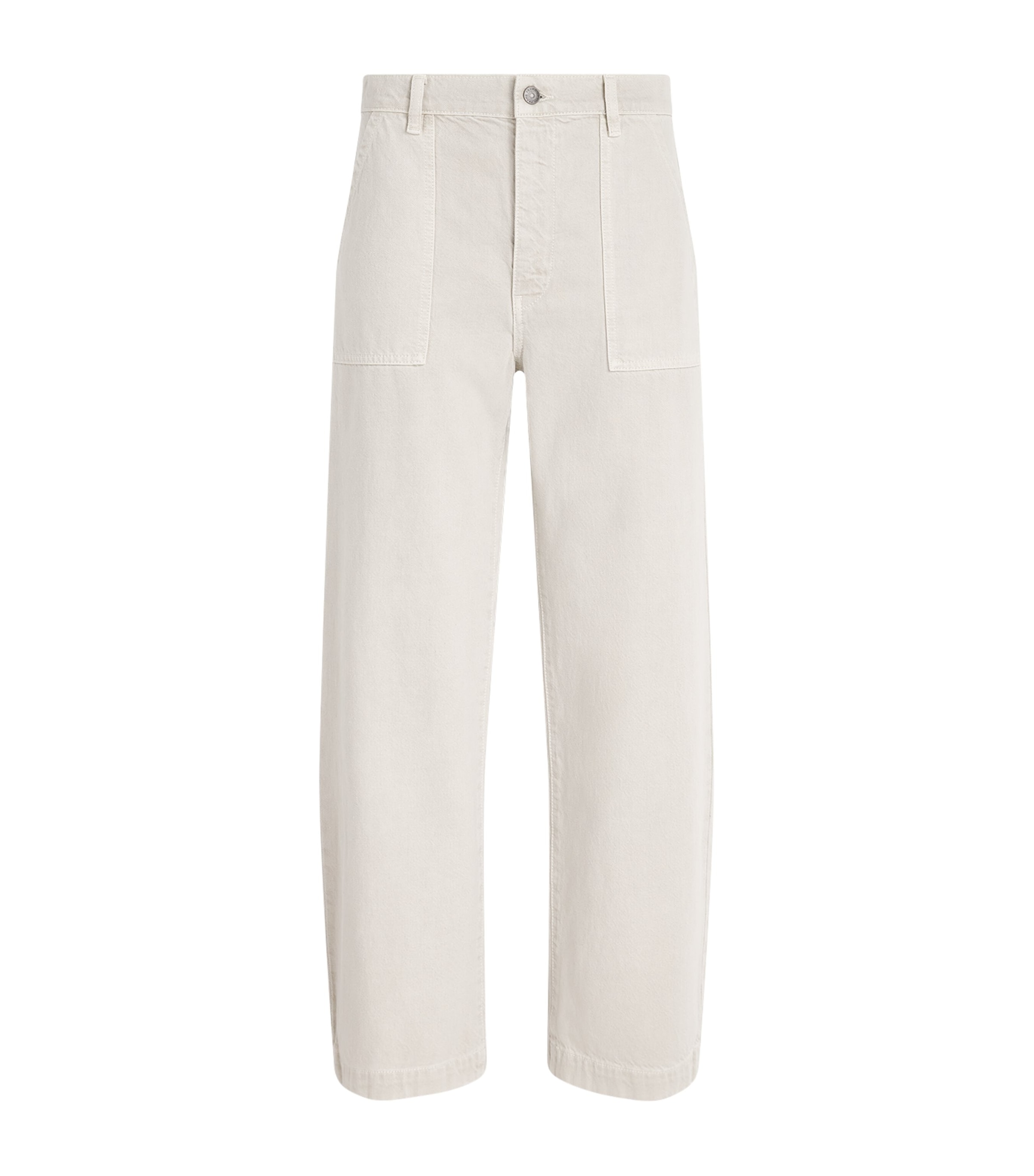 FRAME Womens The Bow Cargo Trousers Flax Image 1