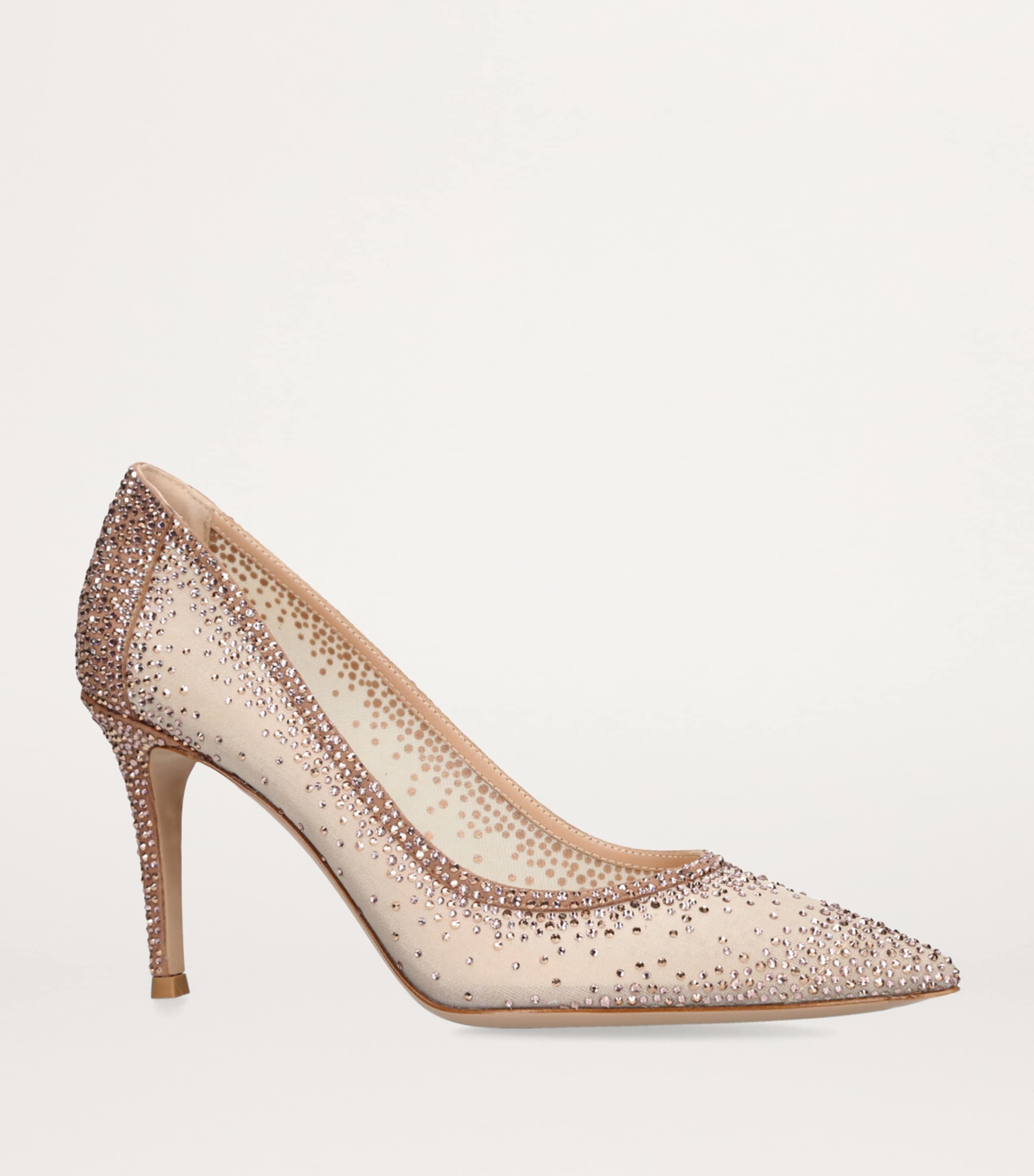 Embellished Rania Pumps 85 MID BROWN Image 4