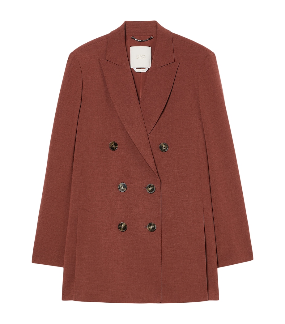 Marina Rinaldi Womens Chenzia Double-Breasted Blazer Brick Red Image 1