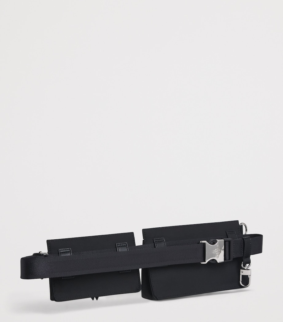 Vivienne Westwood Double Pouch Orb Belt Bag Black Image 3