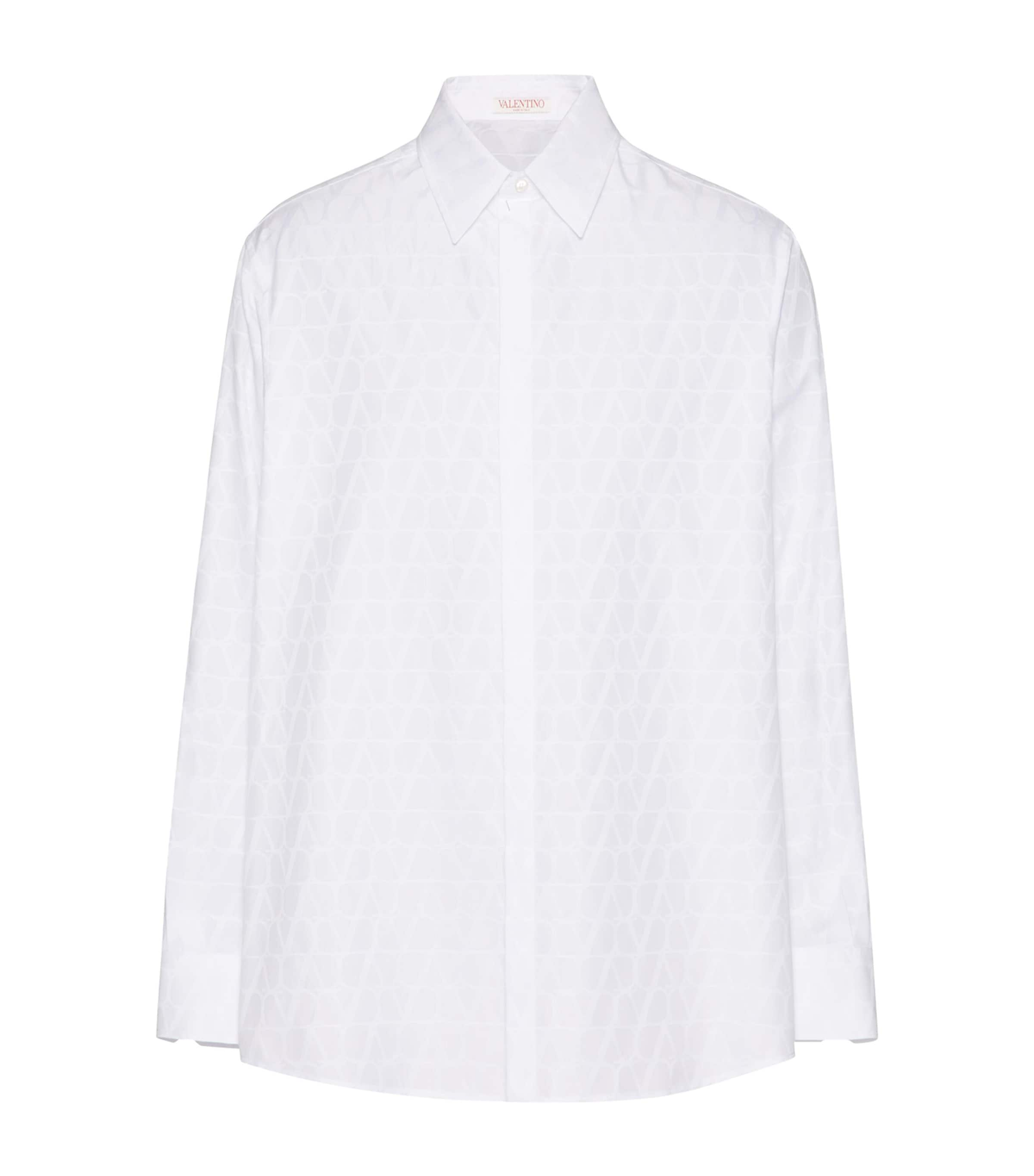 Valentino Cotton Logo Shirt In White