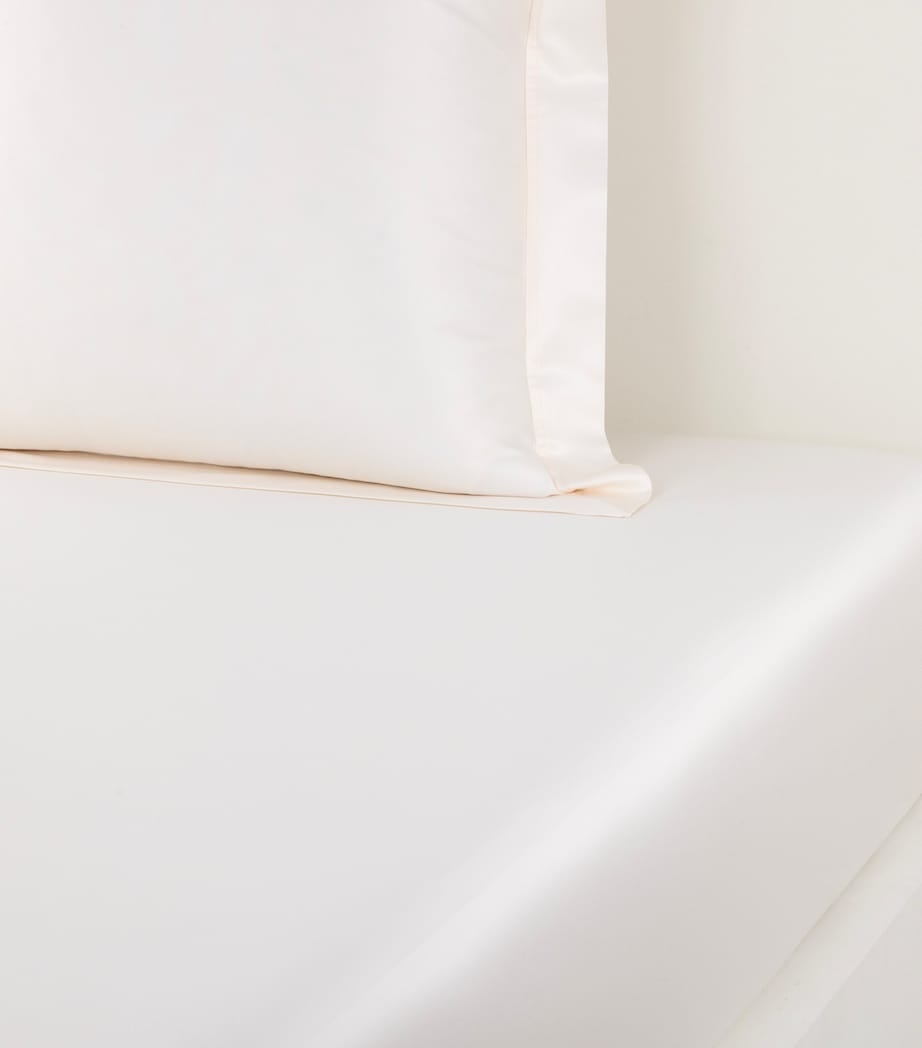 Yves Delorme Couture Egyptian Cotton Prodige Double Fitted Sheet (140cm x 200cm) Creme Image 2