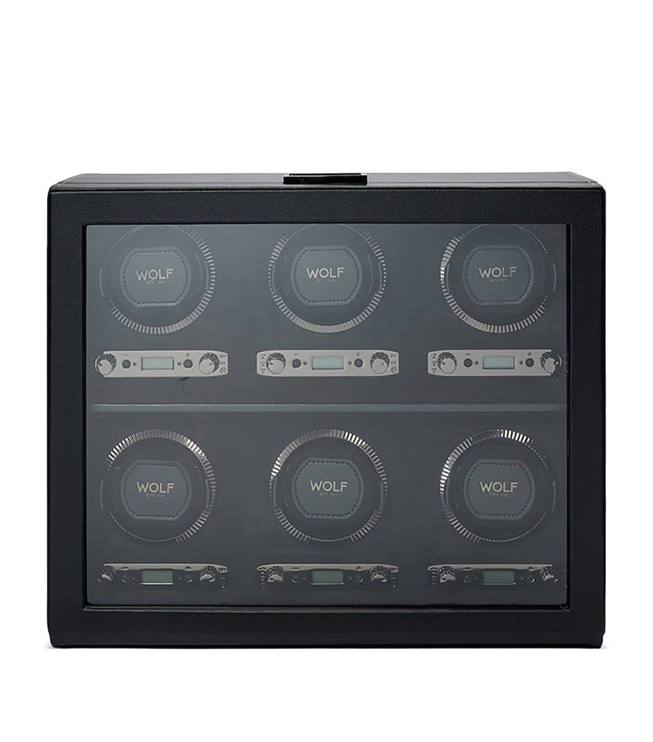 WOLF British Racing 6-Piece Watch Winder Black Image 1