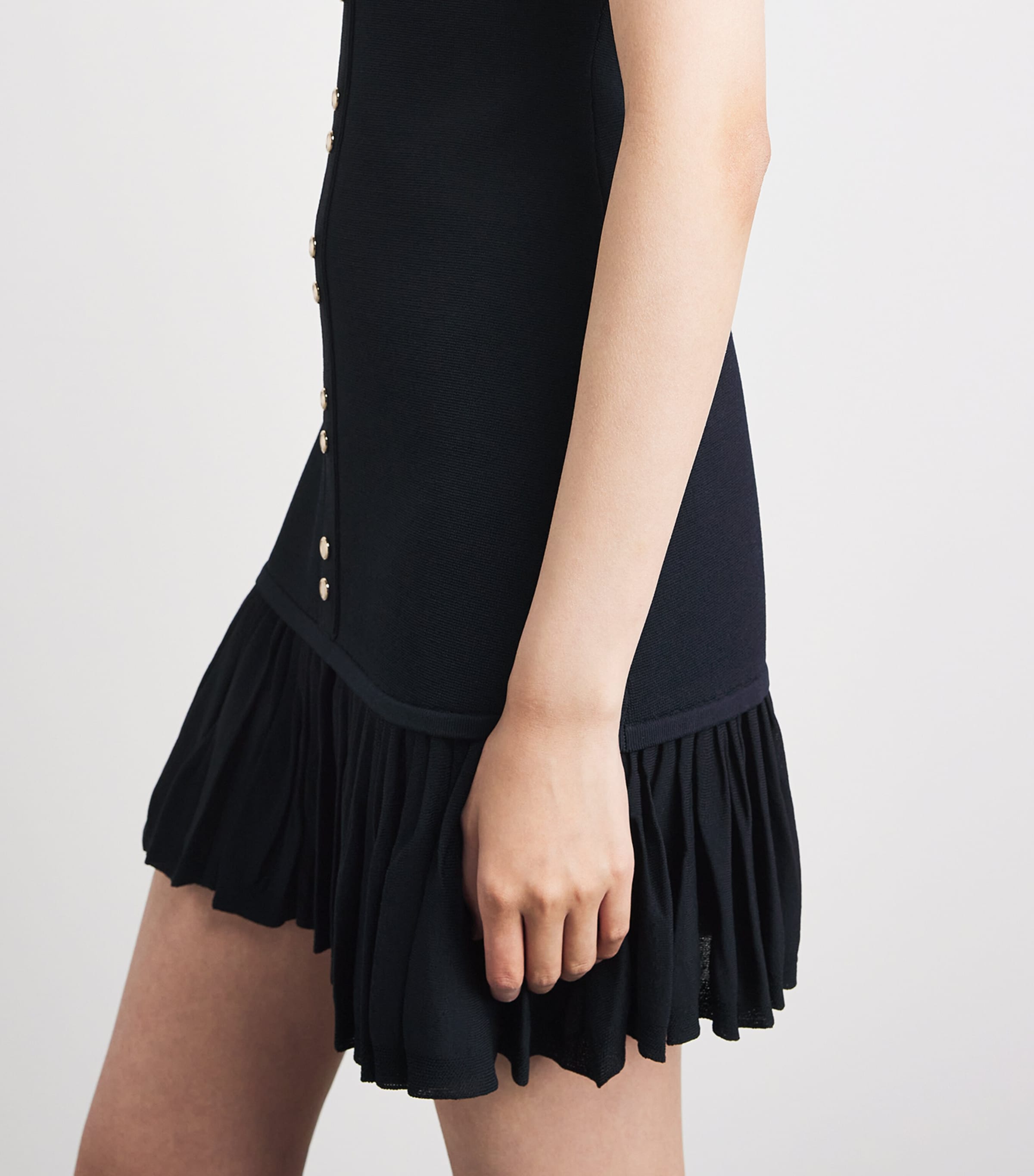 Sandro Paris Womens Ruffled Mini Dress Midnight Blue Image 5