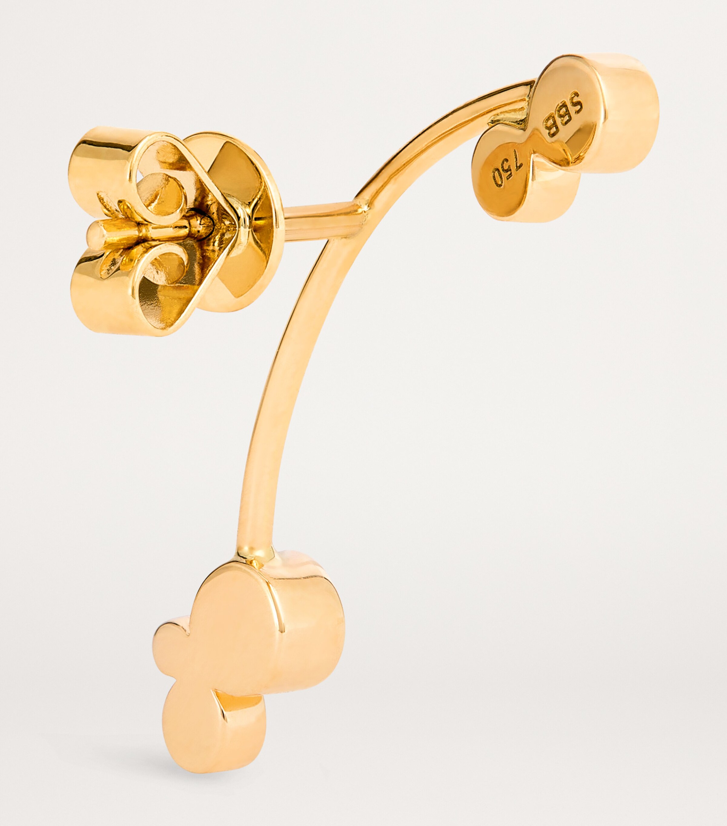 Yellow Gold and Diamond Stellari Diamant Single Right Earring YELLOW GOLD Image 4