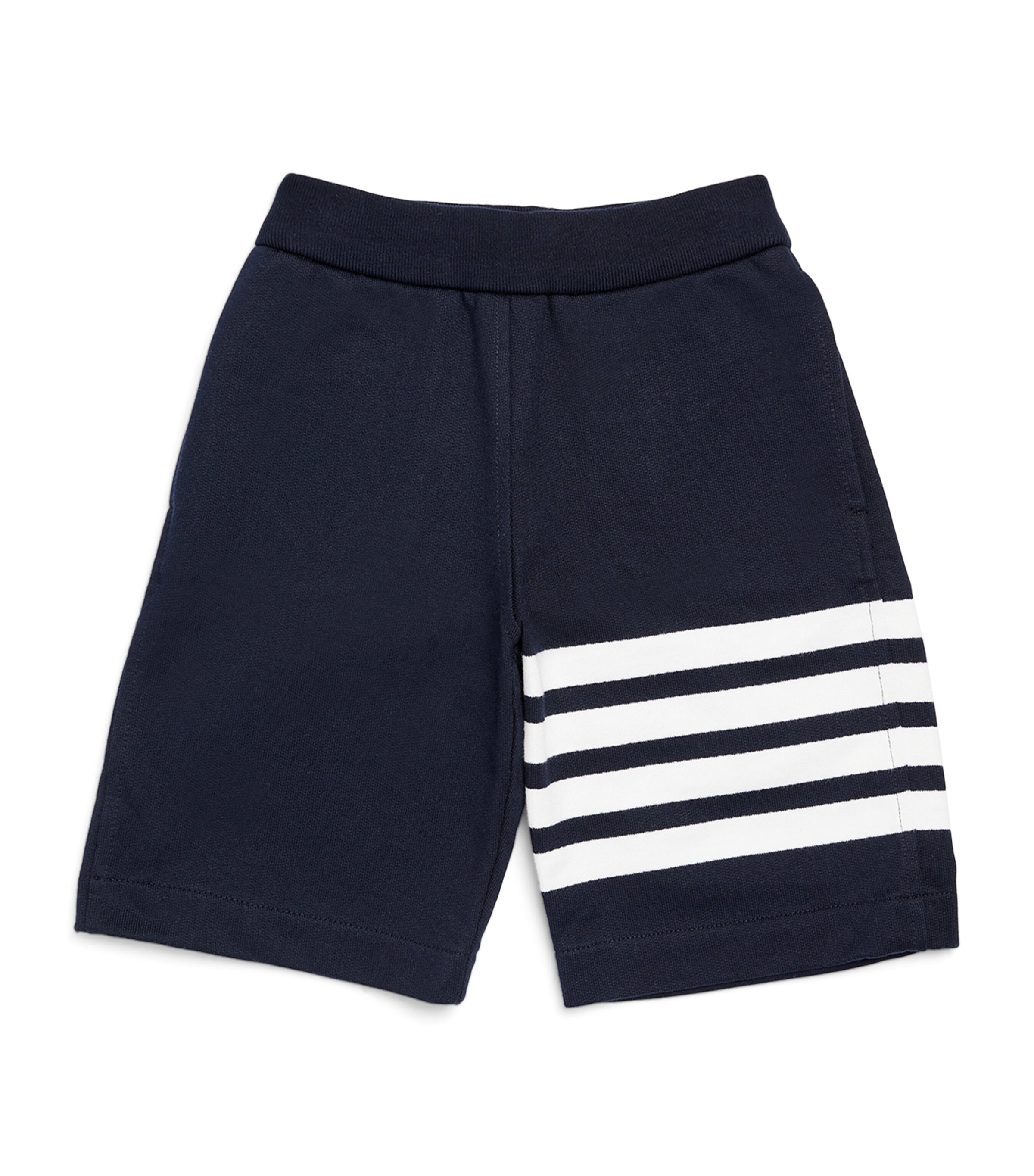 Shop Thom Browne Cotton 4-bar Sweatshorts In Navy