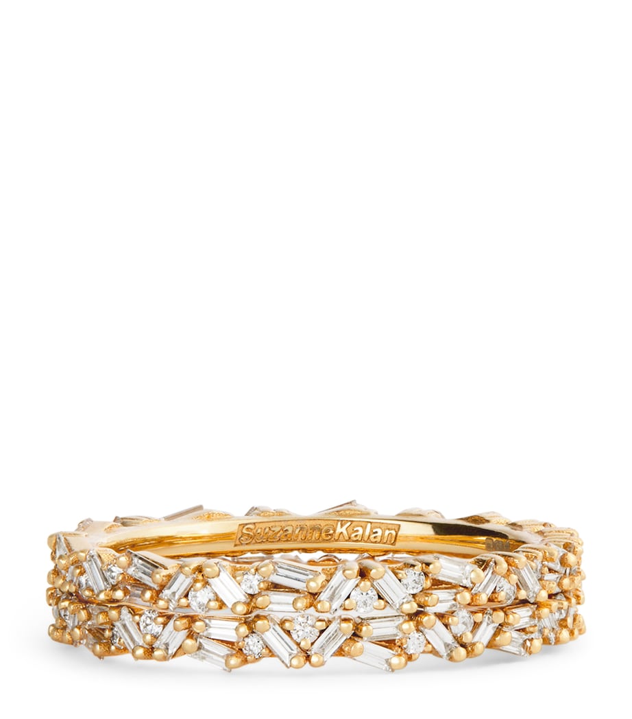 Yellow Gold and Diamond Tech Ring Jackets (Size 8.5) 18K YG/WD Image 1