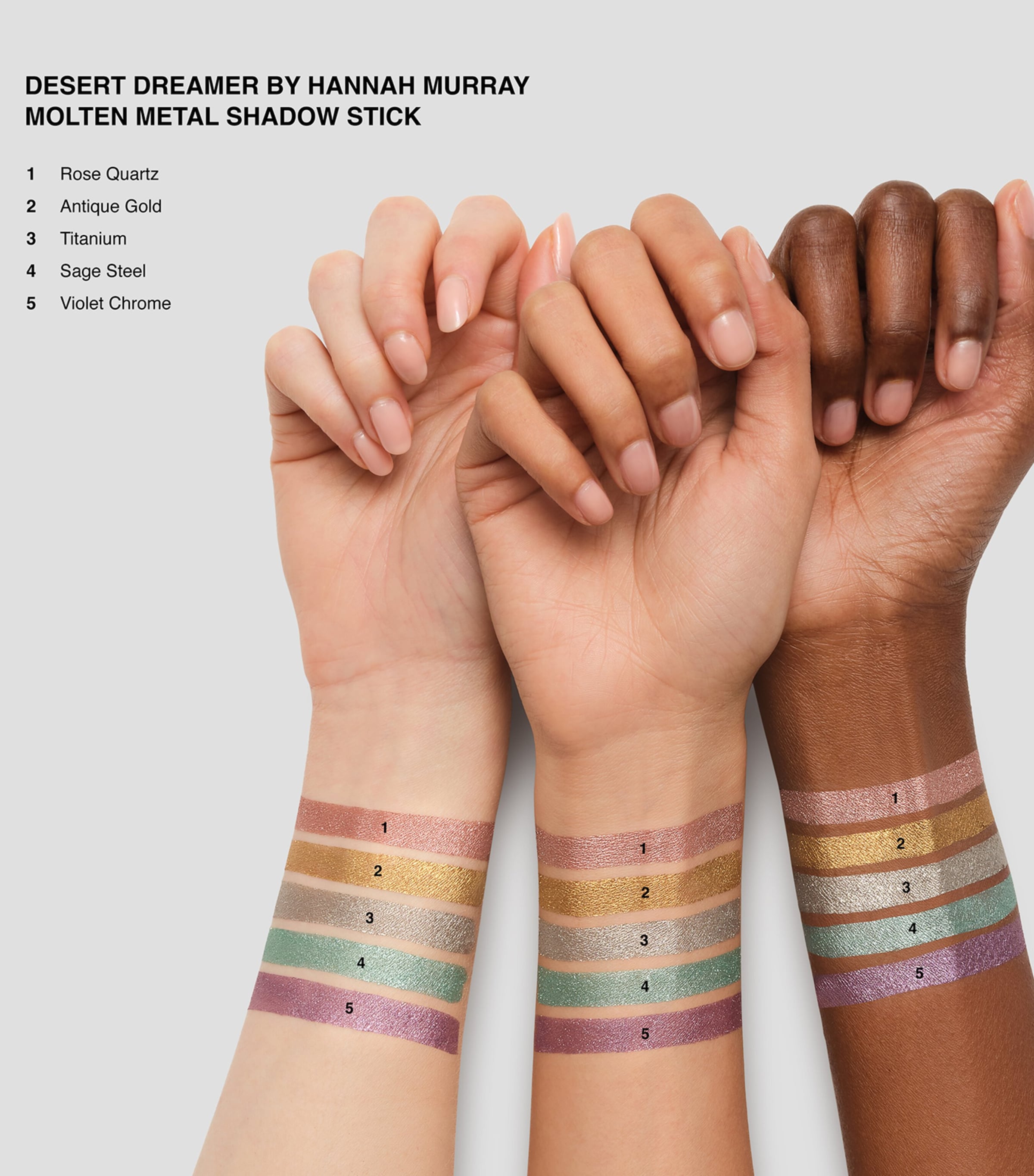 Bobbi Brown Desert Dreamer Molten Metal Shadow Stick Titatnium Image 2
