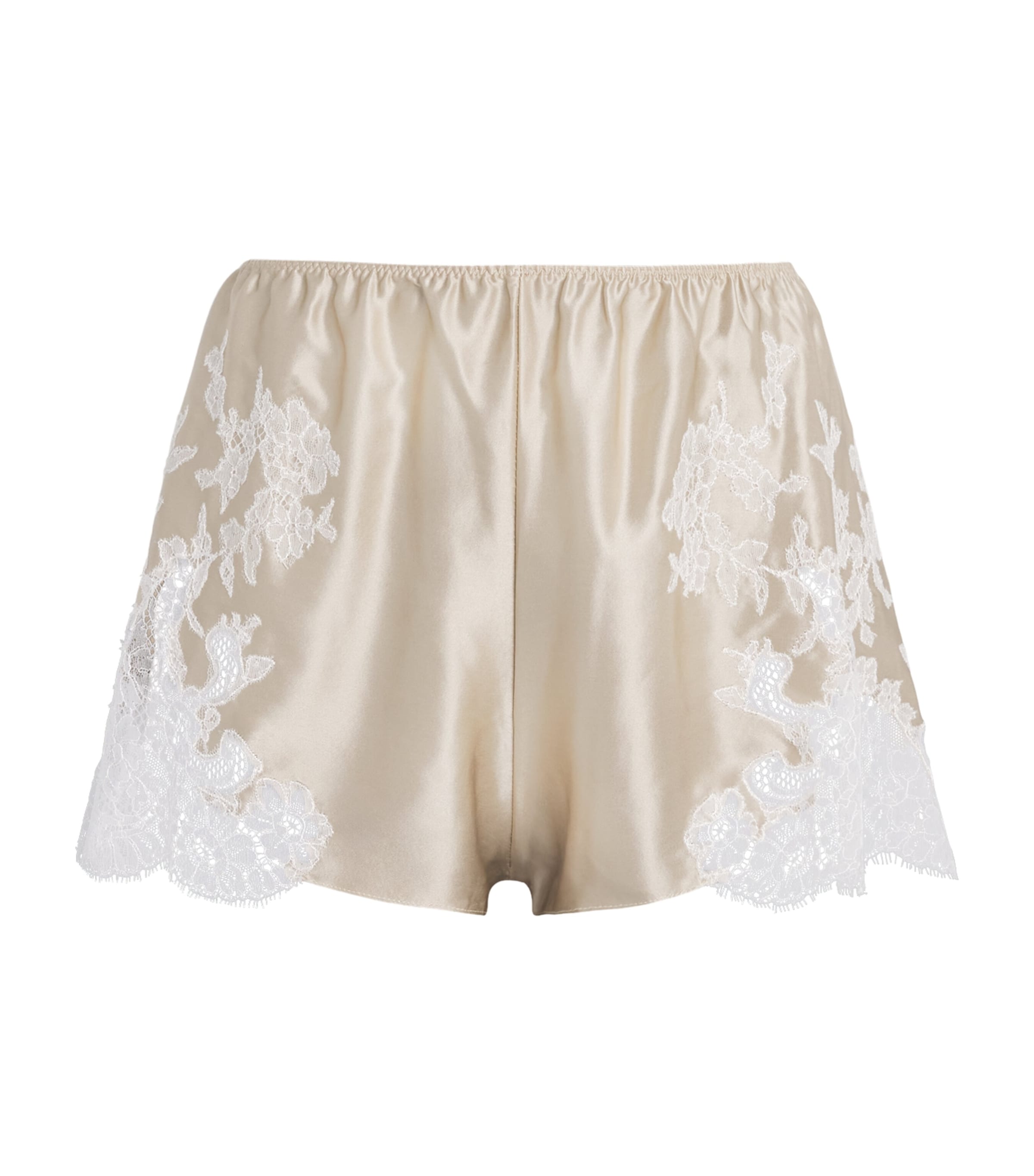 TORLOWEI Womens Silk Elsa Shorts Oyster/white Image 1
