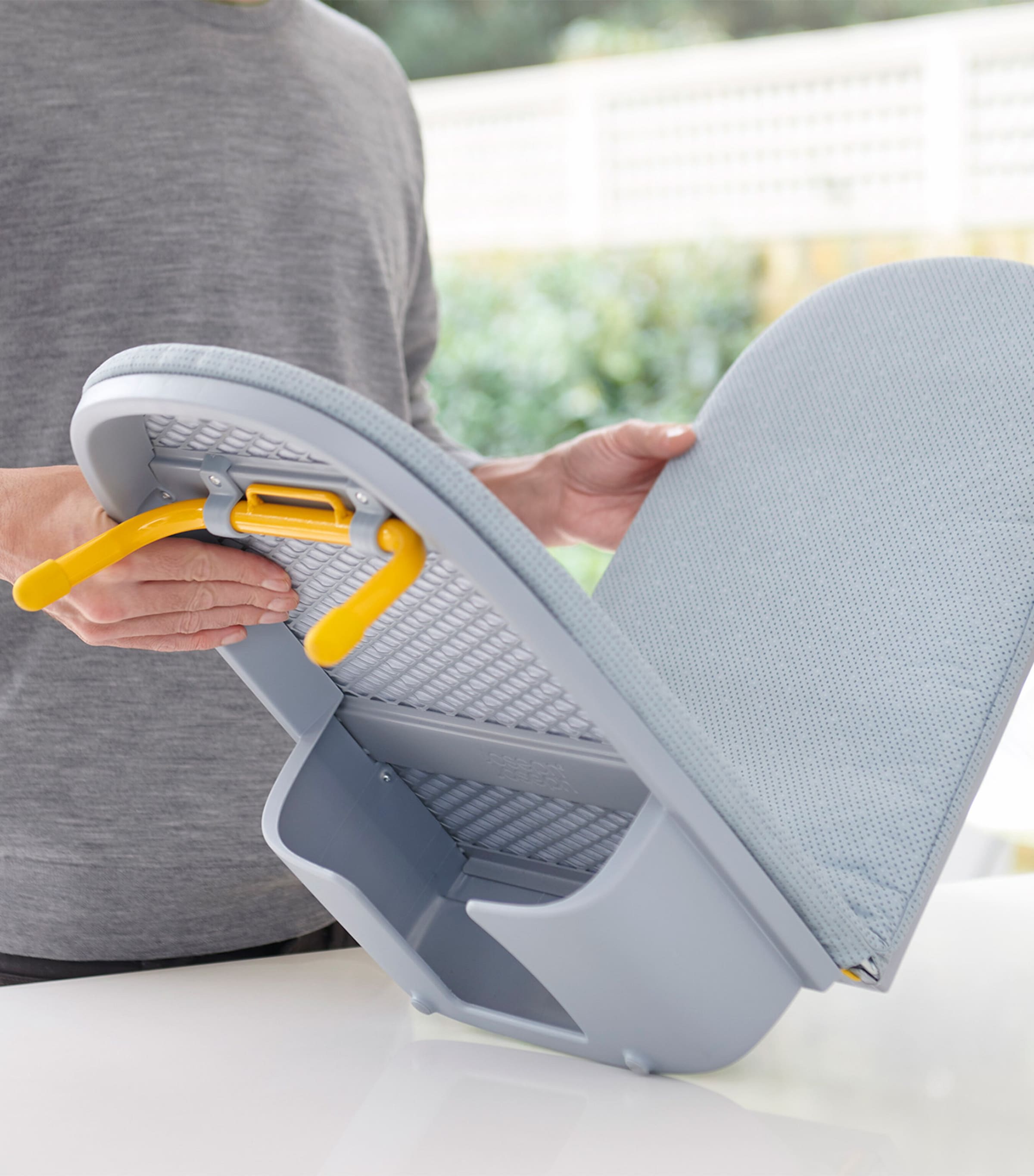 Pocket Folding Table-Top Ironing Board GREY/YELLOW  Image 3