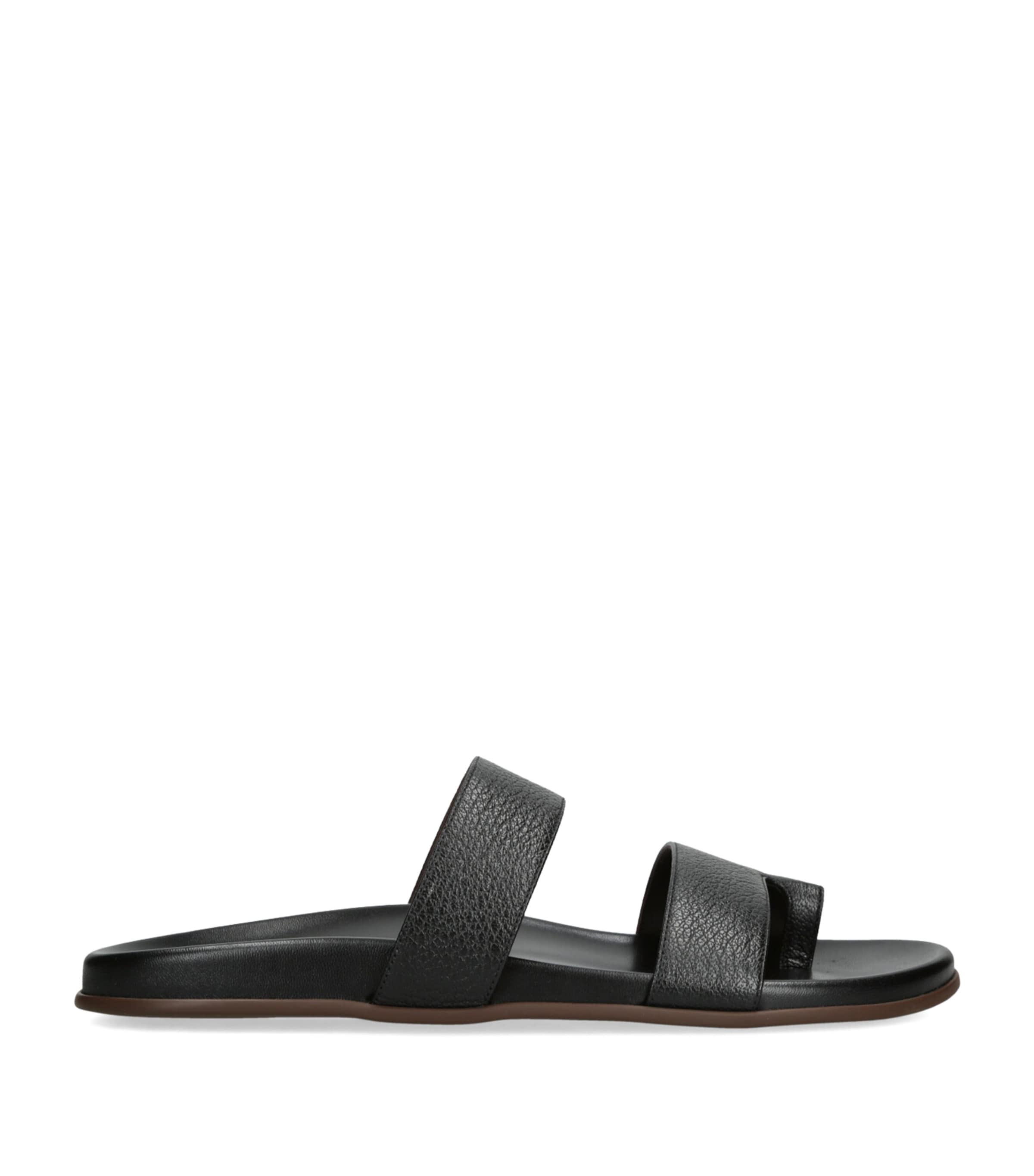 The Row Hugh Leather Sandals | Women Shoes | Sandals | Flat Sandals | Sliders | Designers | The Row