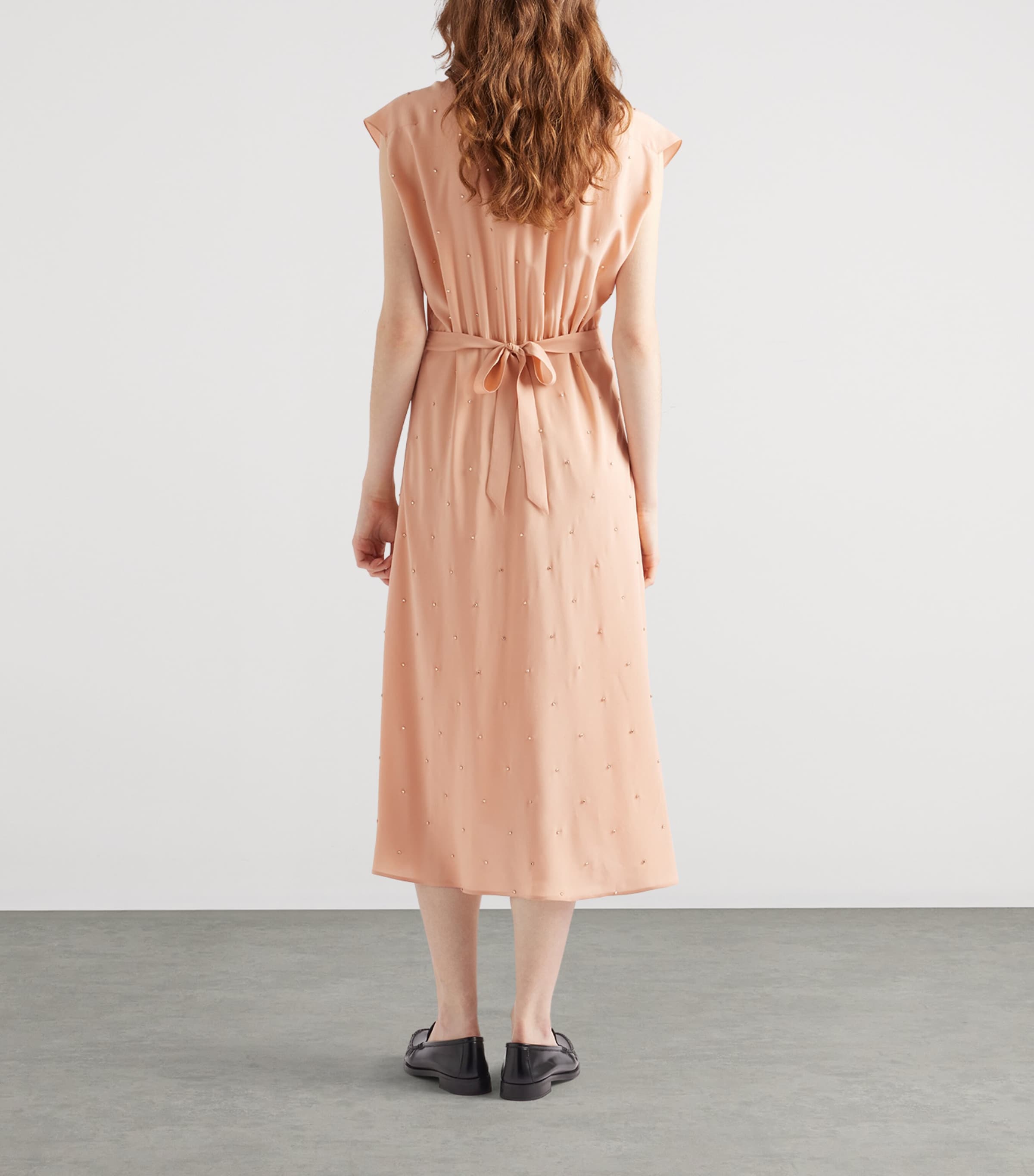 Silk Embellished Midi Dress F0075 Image 5