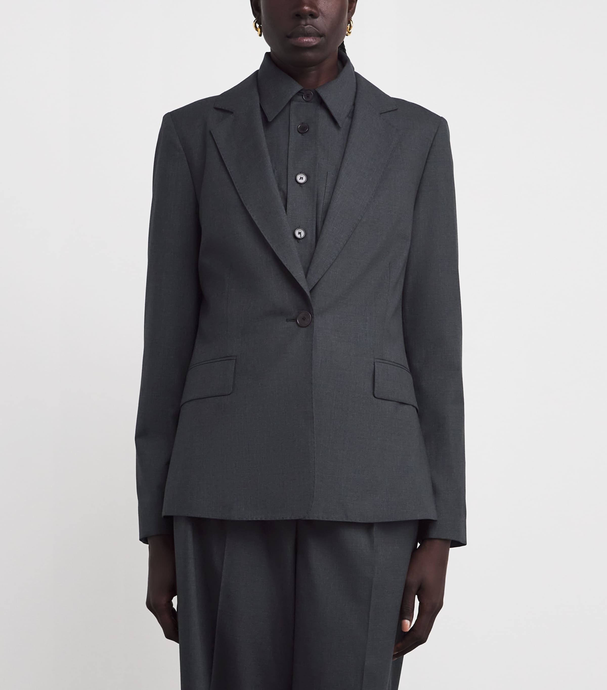 Virgin Wool Marty Blazer SMOKE Image 3