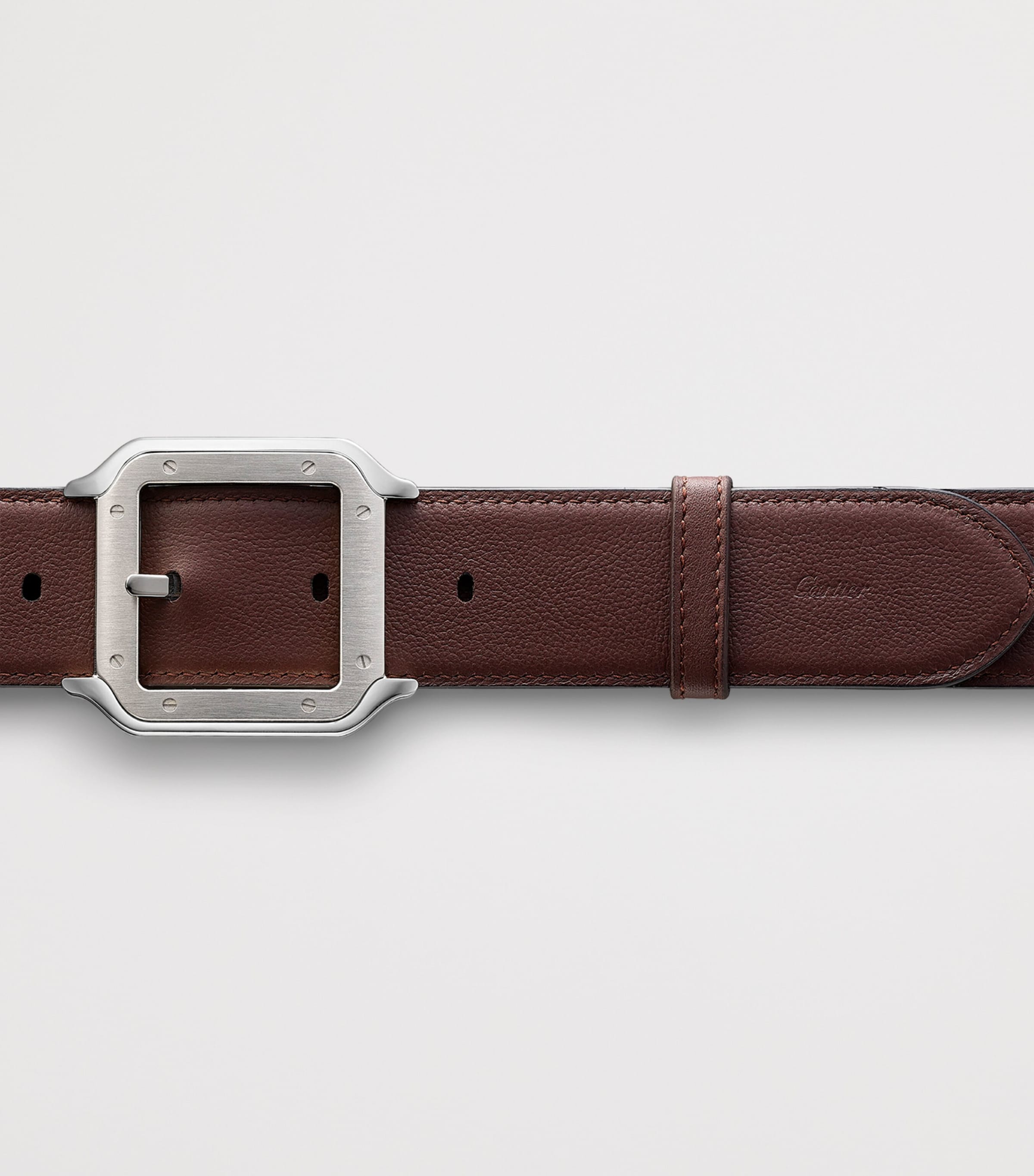 Cartier Leather Reversible Santos de Cartier Belt Black Image 3