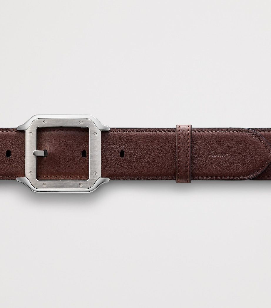 Cartier Leather Reversible Santos de Cartier Belt Black Image 3