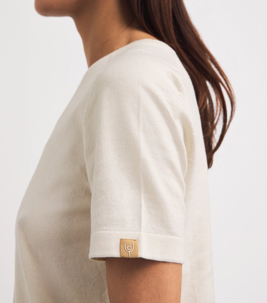 Y.O.U Womens Cotton Somerby T-Shirt Ecru Image 3