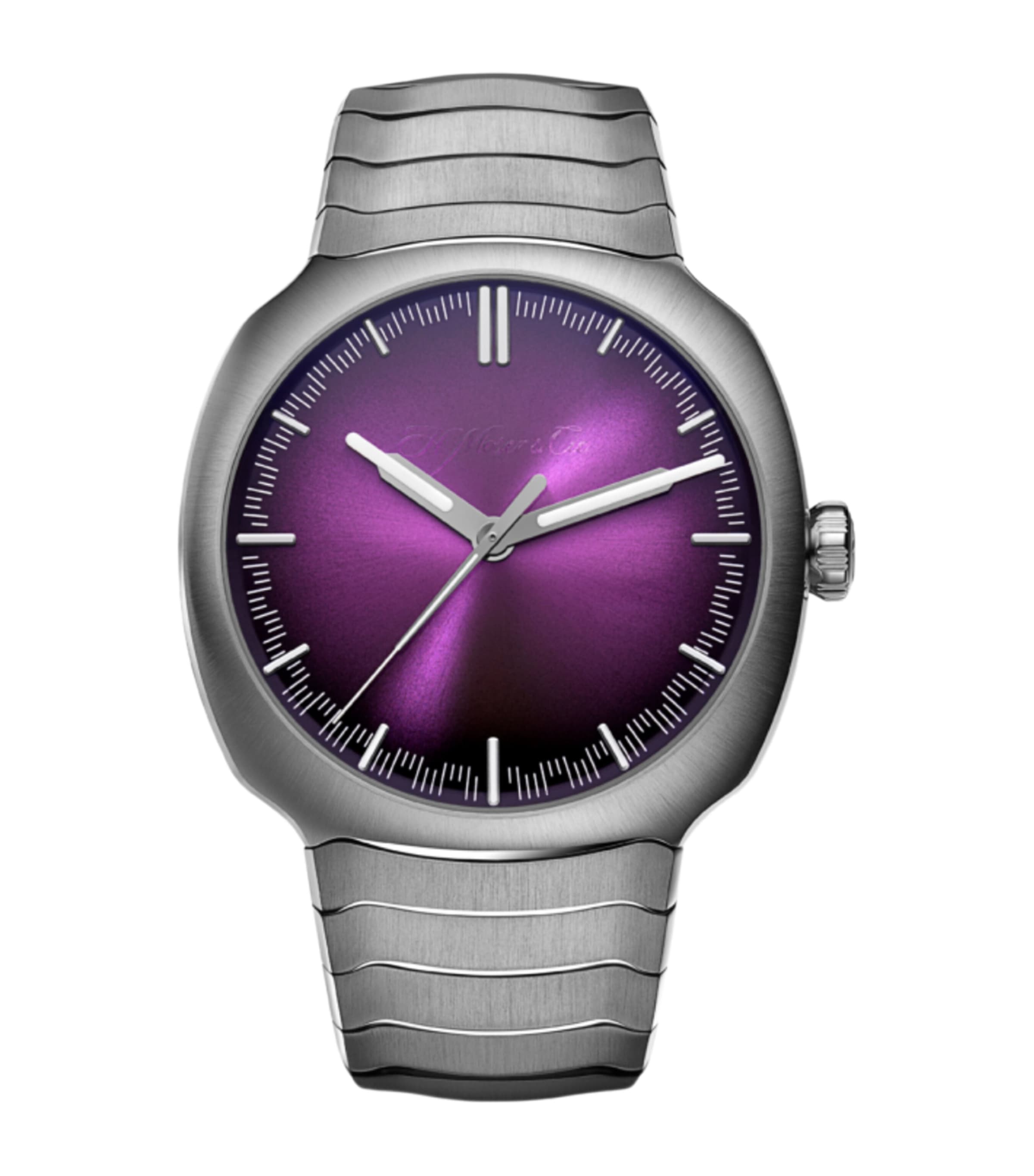 Stainless Steel Streamliner Centre Seconds Watch 40mm PURPLE Image 1