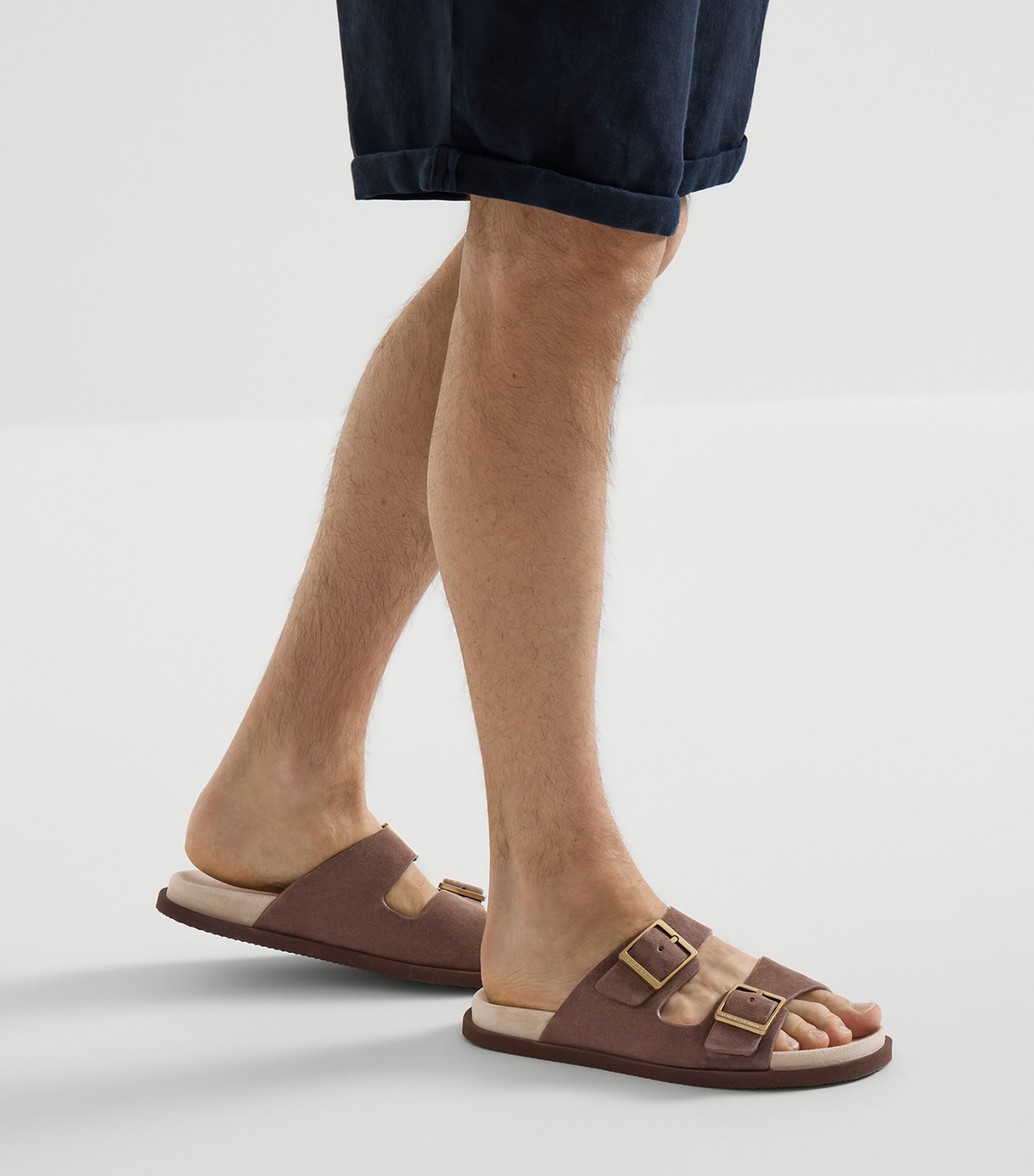 Brunello Cucinelli Suede Buckle-Detail Sandals Image 4