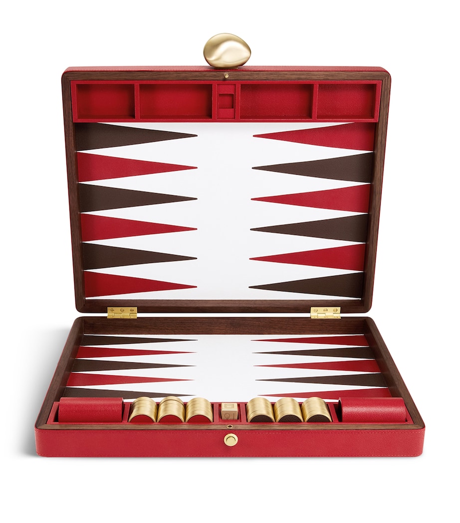 Pebbled Leather Backgammon Set MULTI Image 2