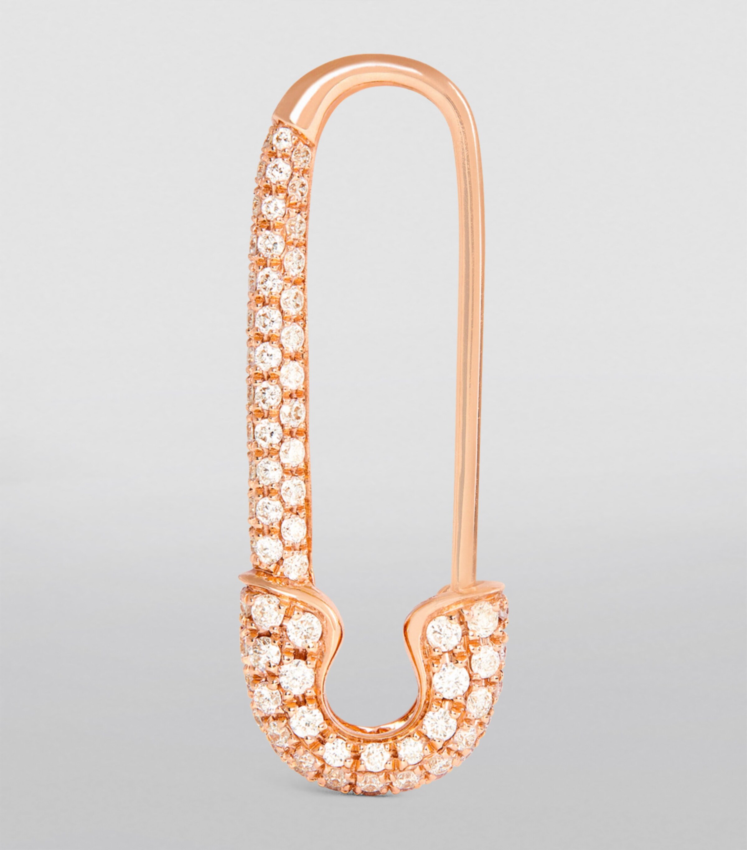 Anita Ko Rose Gold and Diamond Safety Pin Single Right Earring Rose Gold Image 2