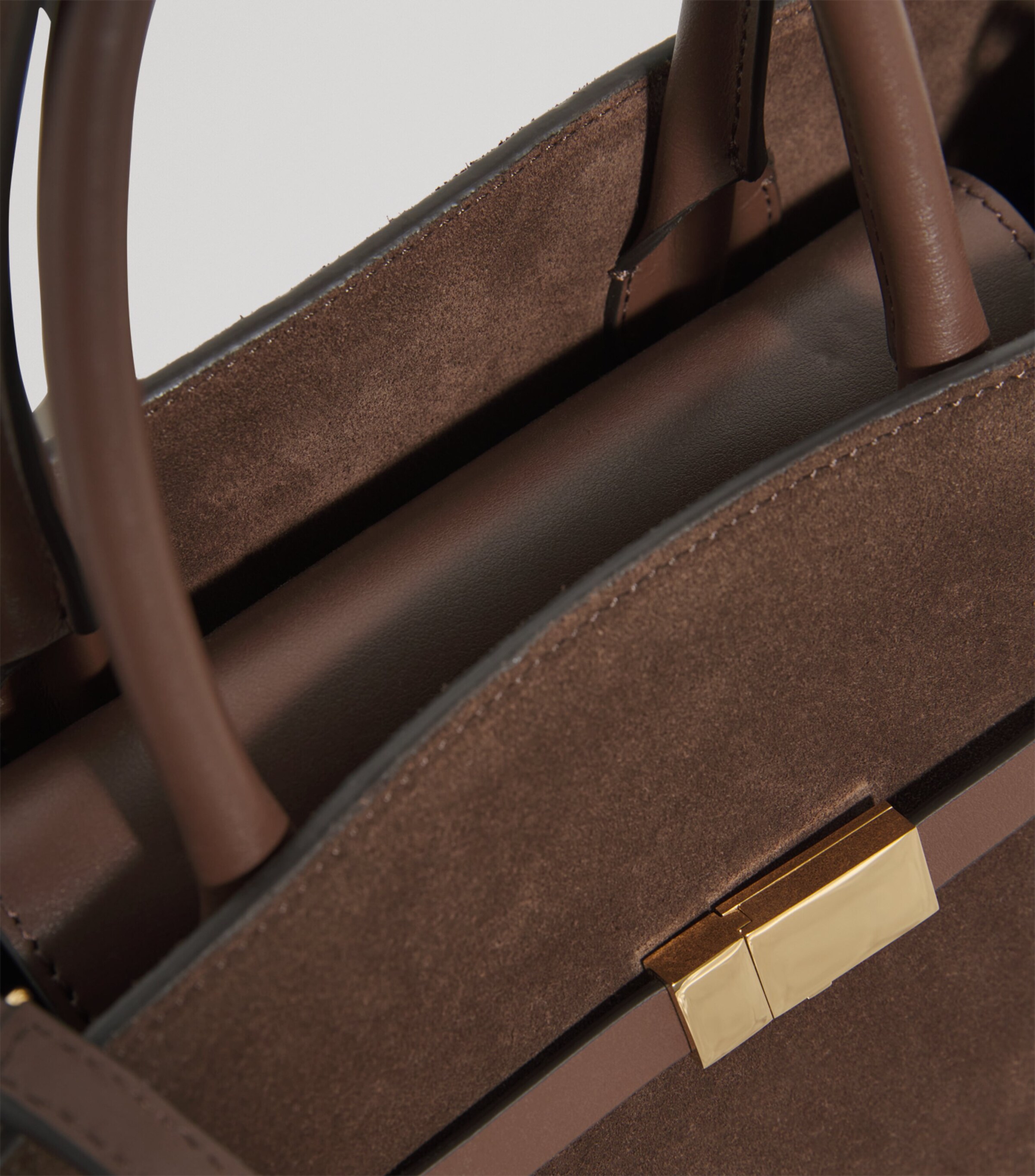 Demellier Medium Suede New York Tote Bag Mocha/mocha Image 4