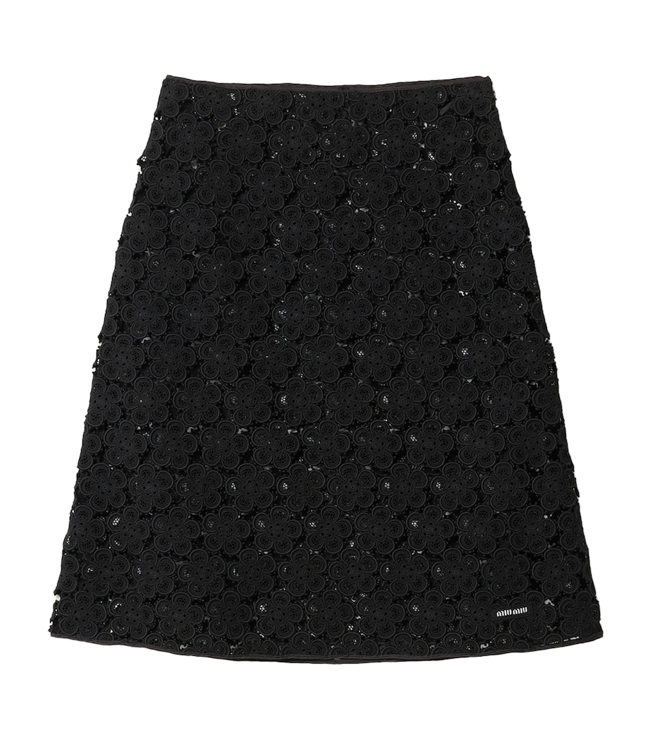 Cotton Macramé Mini Skirt F0002 Image 1