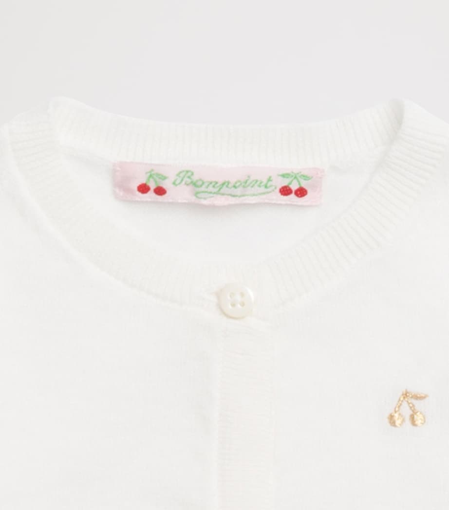 Bonpoint Cotton Cardigan (24-36 Months) Upb Blanc Lait Image 3