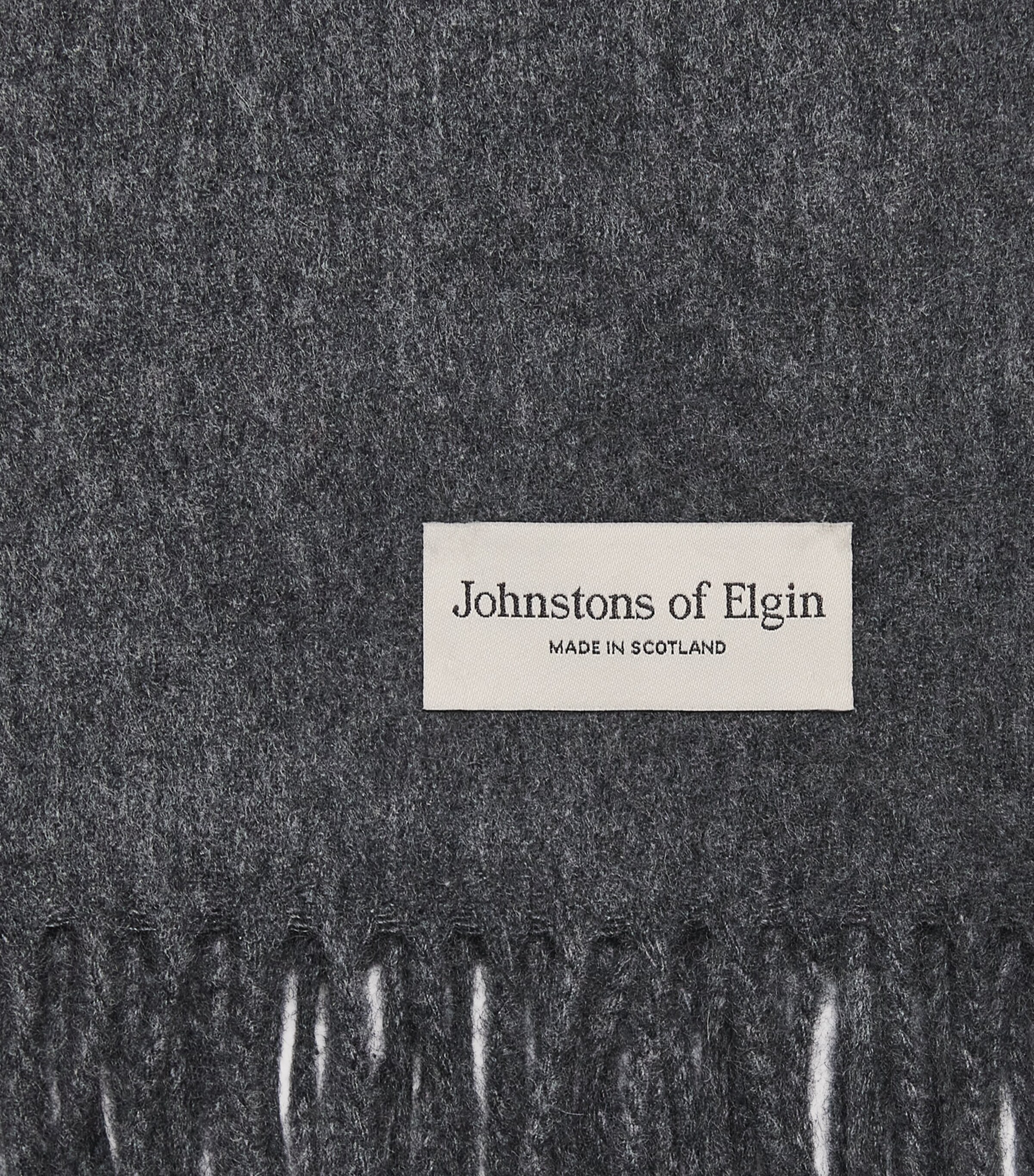 Johnstons Of Elgin Cashmere Wide Scarf Mid Grey Image 4