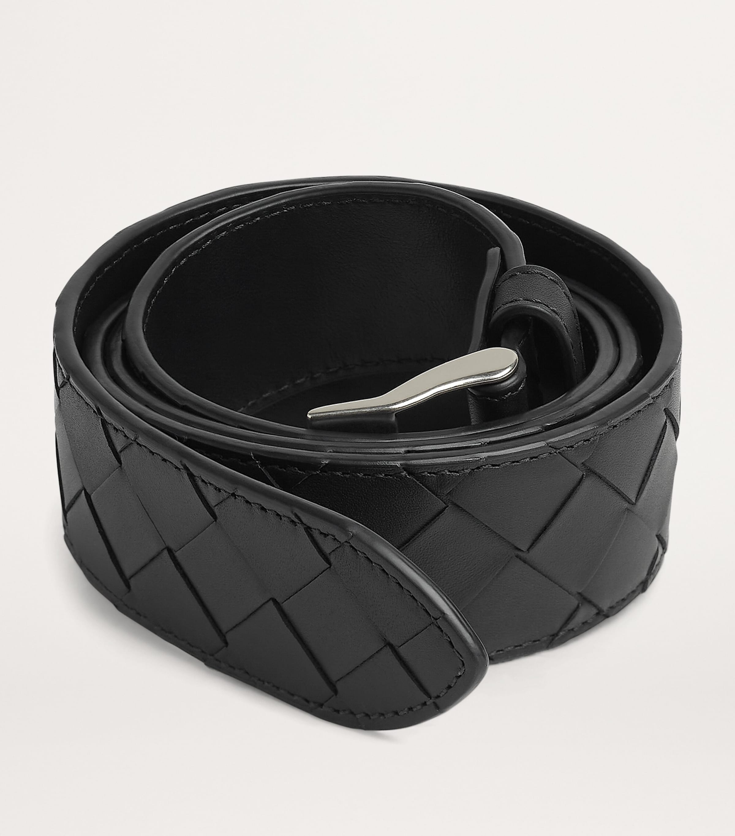 Leather Intrecciato Watch Buckle Belt 8803 Image 4