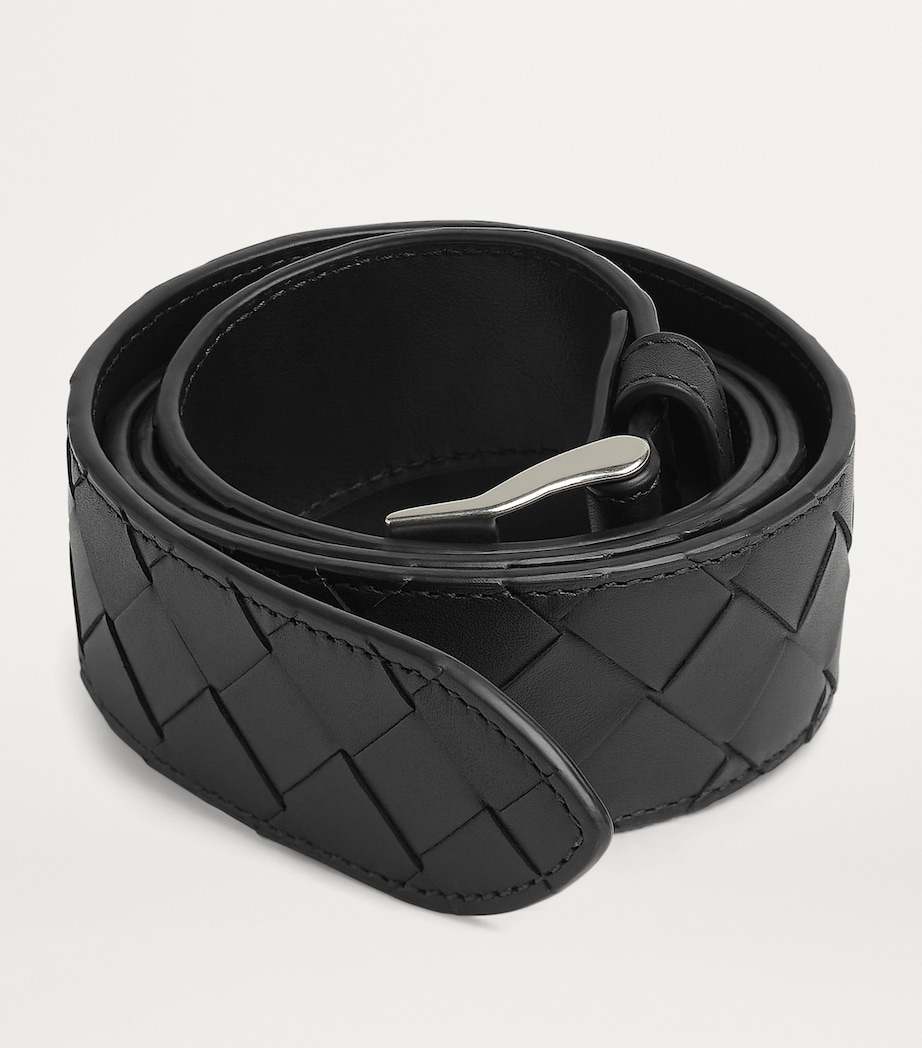 Leather Intrecciato Watch Buckle Belt 8803 Image 4