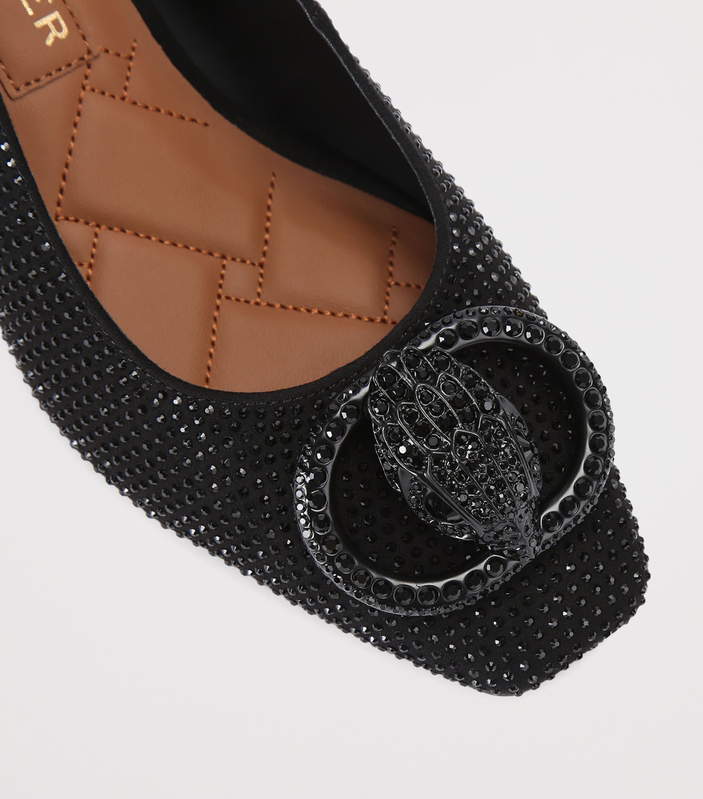 Kurt Geiger London Embellished Chelsea Block Slingback Pumps Black Image 2
