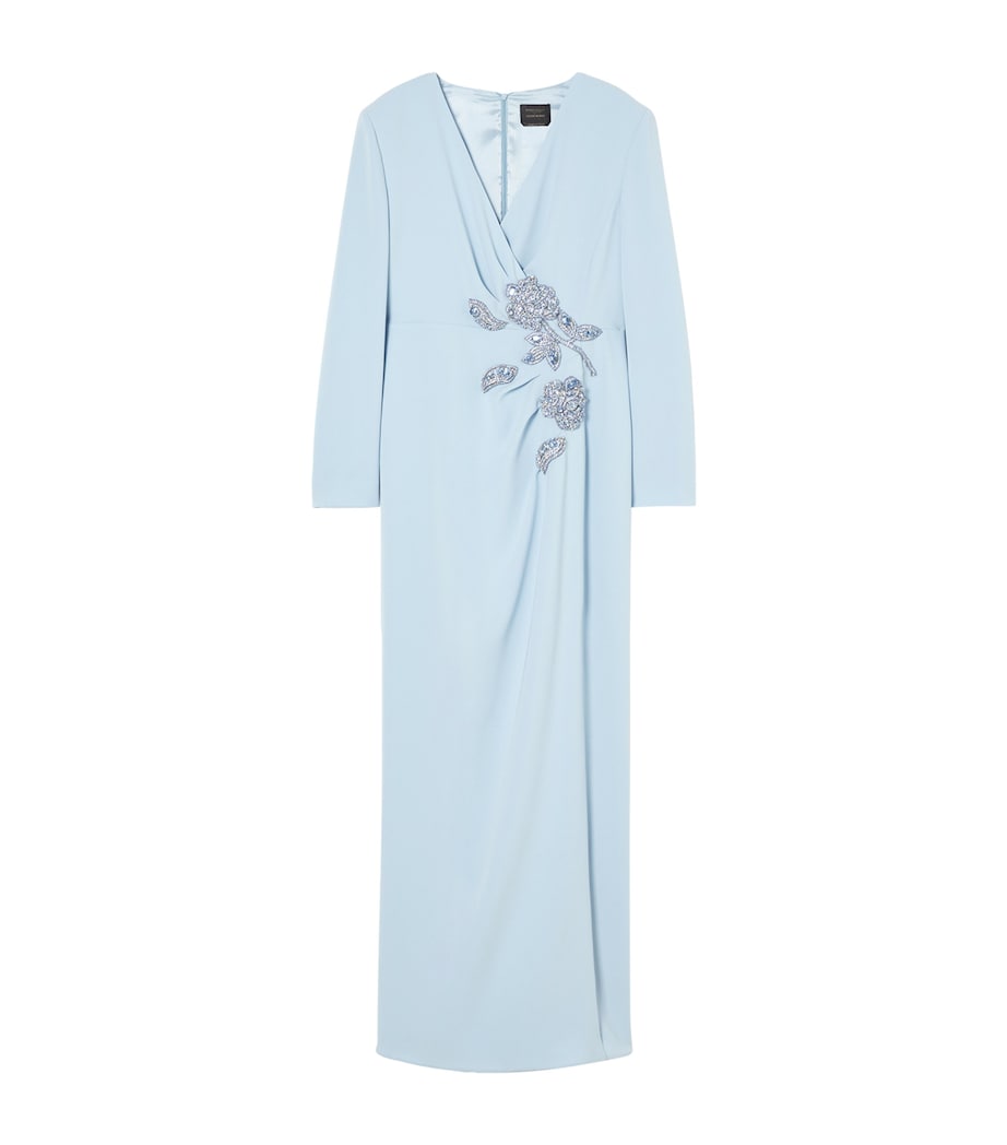 Embellished Wrap Dress SKY BLUE Image 1