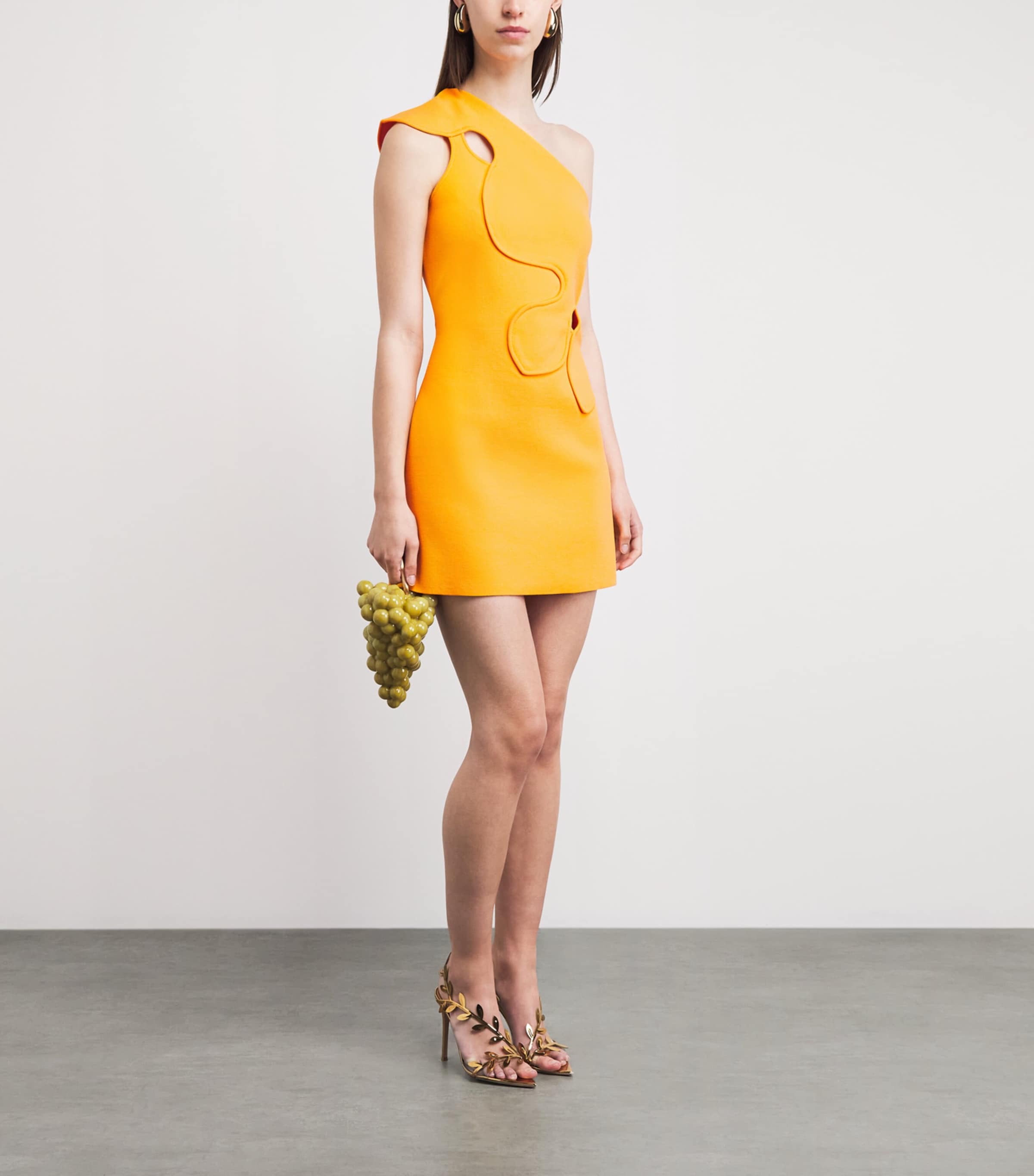 Cult Gaia Womens Floral Labella Mini Dress Marigold Image 2