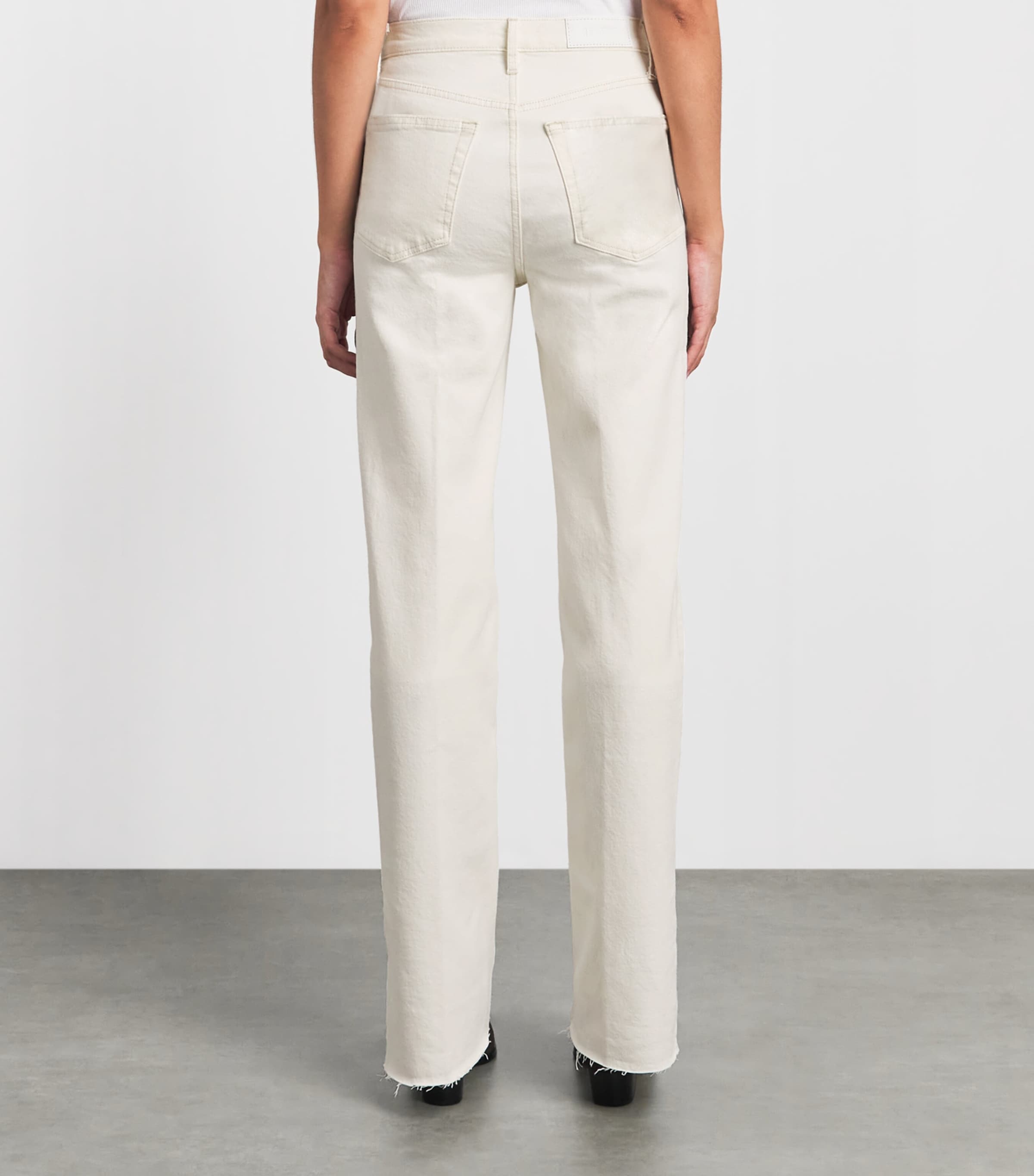 Re-Done Womens '70s High-Rise Bootcut Jeans Crema Image 5