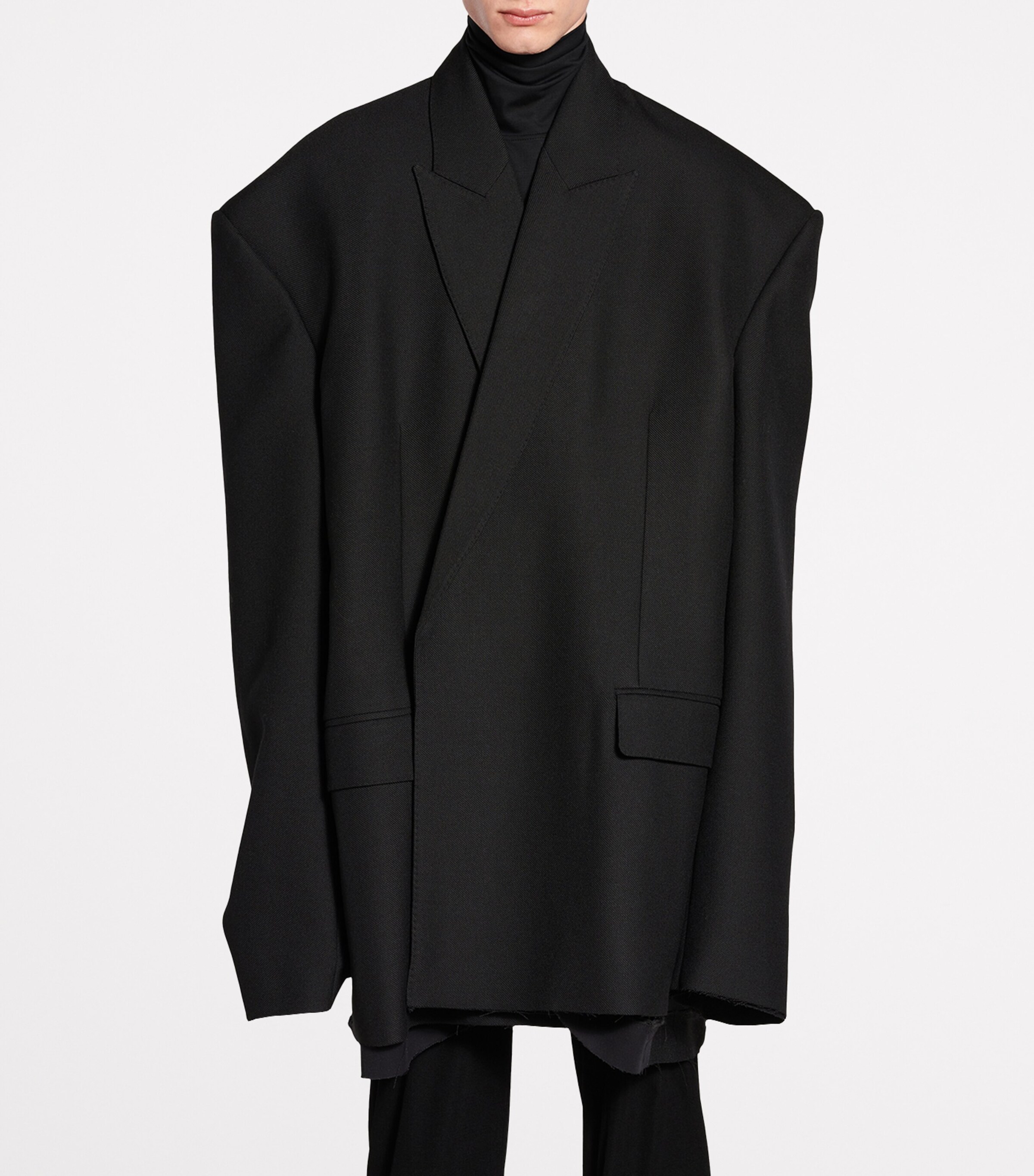 ジャケット・アウター BALENCIAGA Wool Oversized Blazer 2Size Balenciaga Black Wool Oversized Blazer | Harrods US