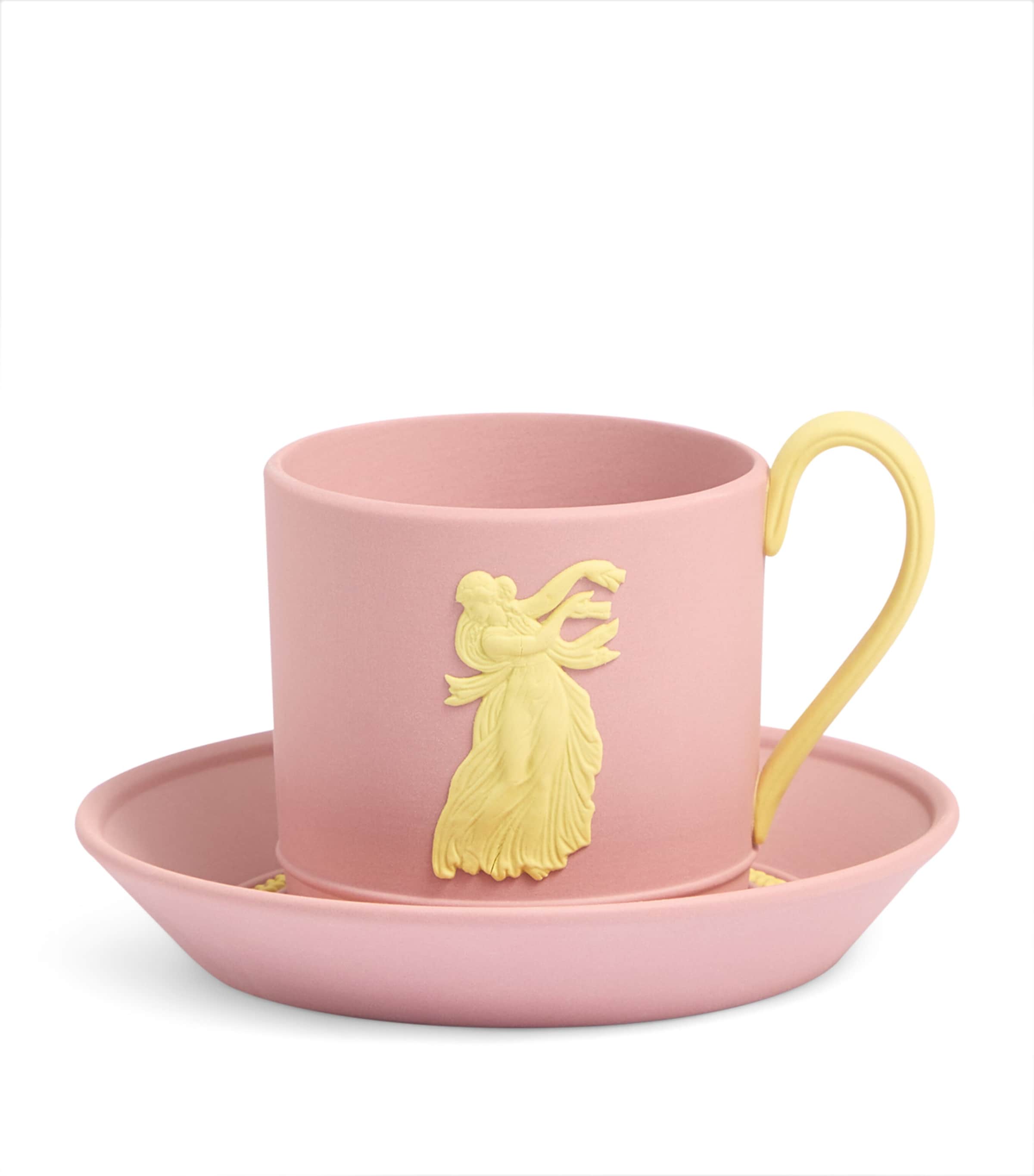Wedgwood Jasper Bacchus Teacup and Saucer Pink Image 6