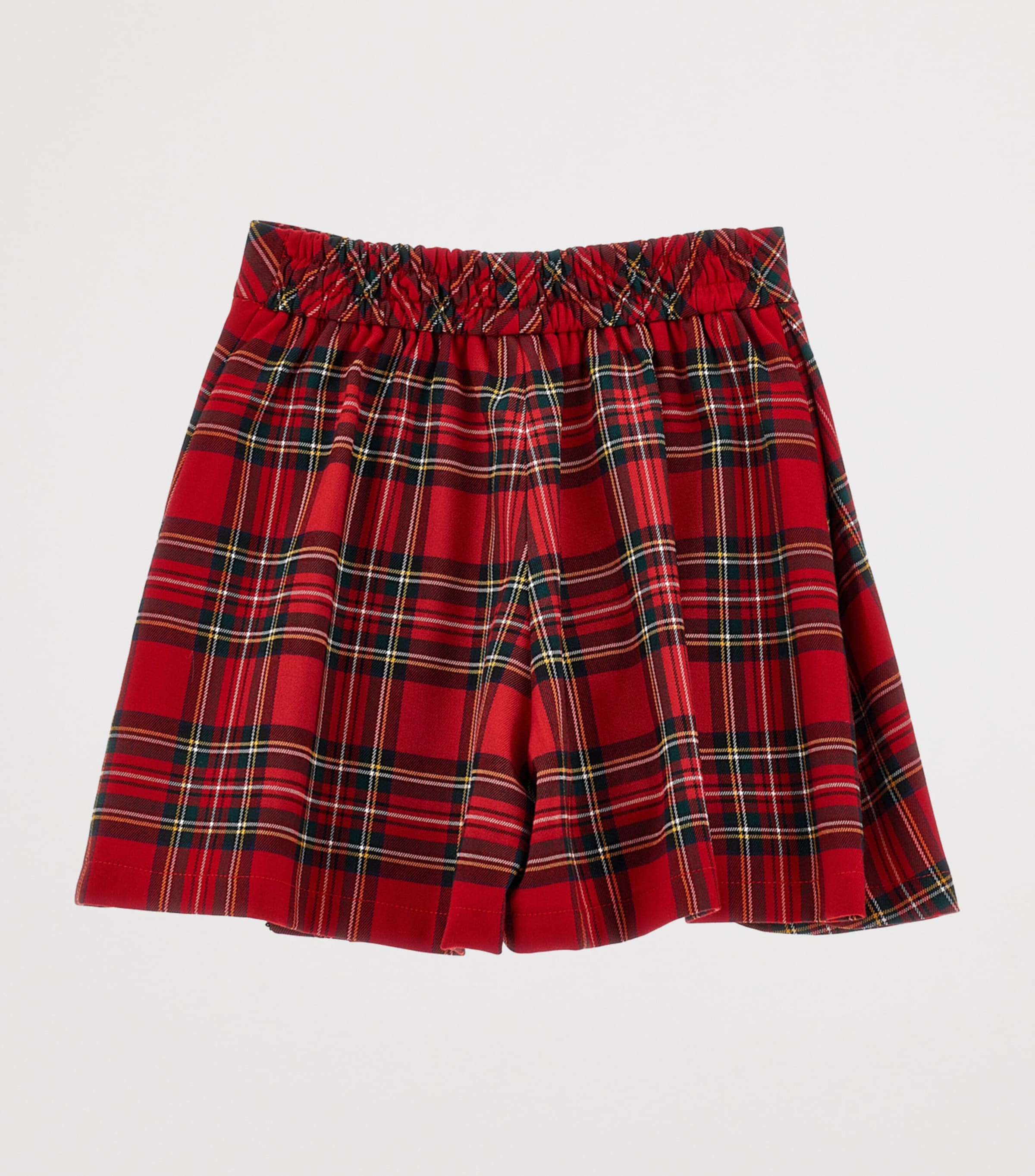 Tartan Pleated Skort (2-12 Years) ROSSO/VERDE Image 2