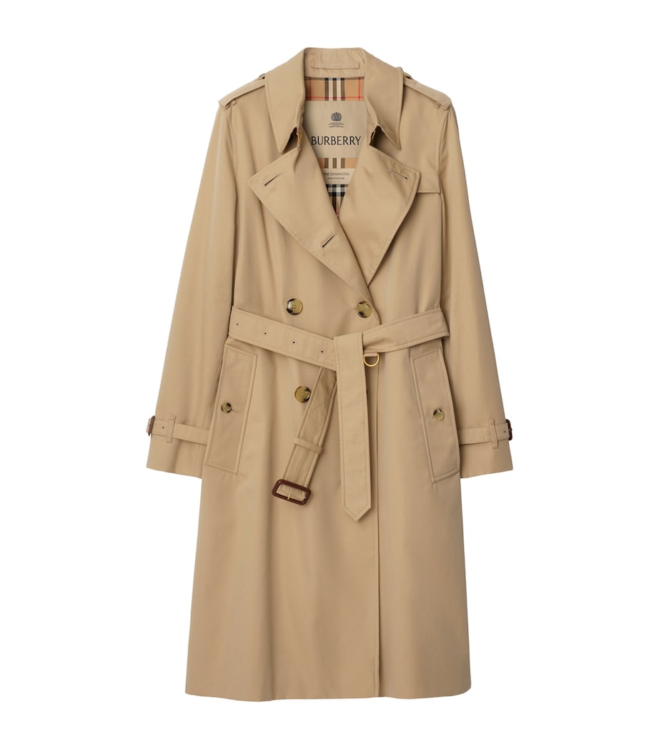 Gabardine Long Kensington Heritage Trench Coat HONEY Image 1