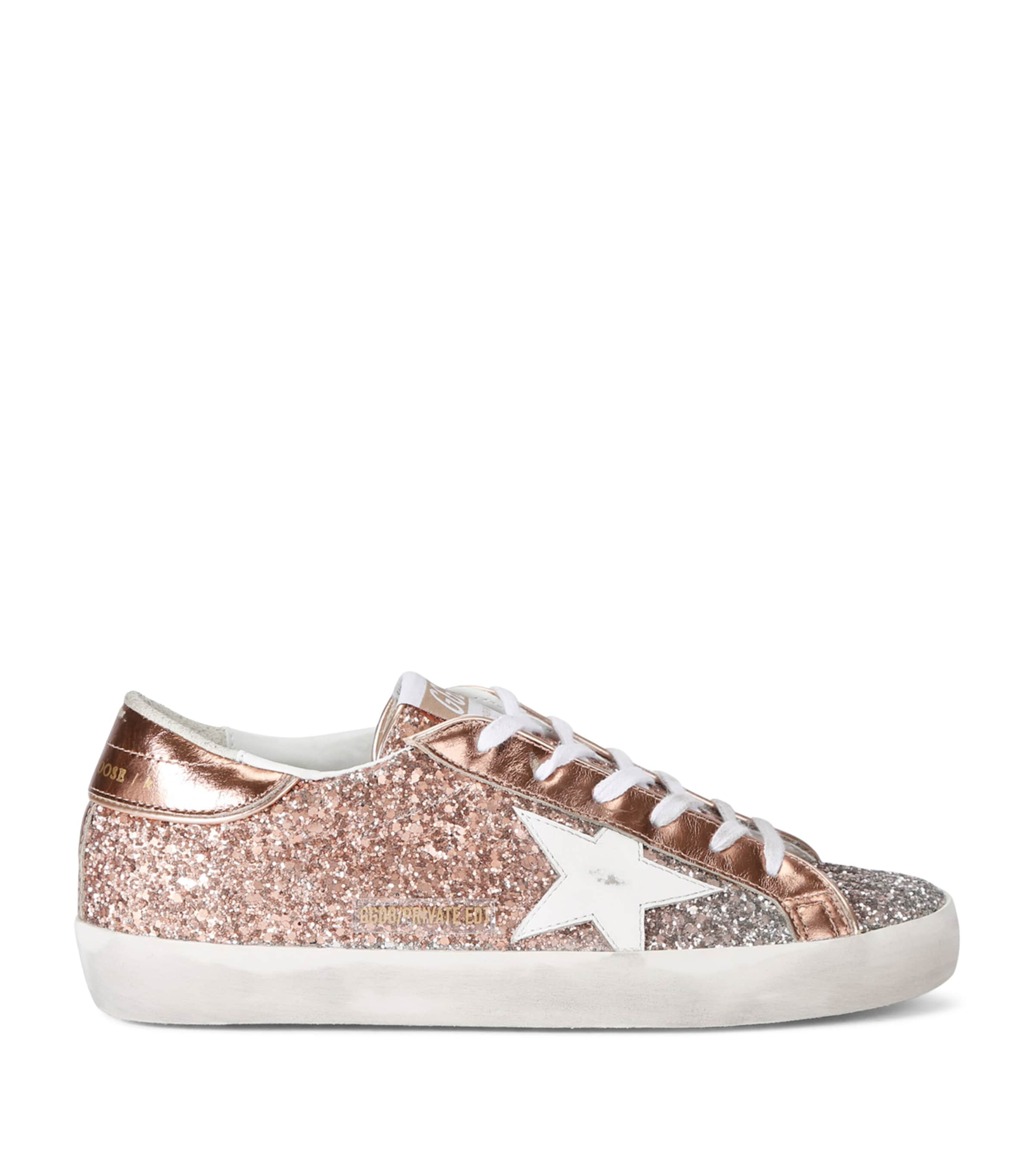 Shop Golden Goose Super-star Sneakers In Silver