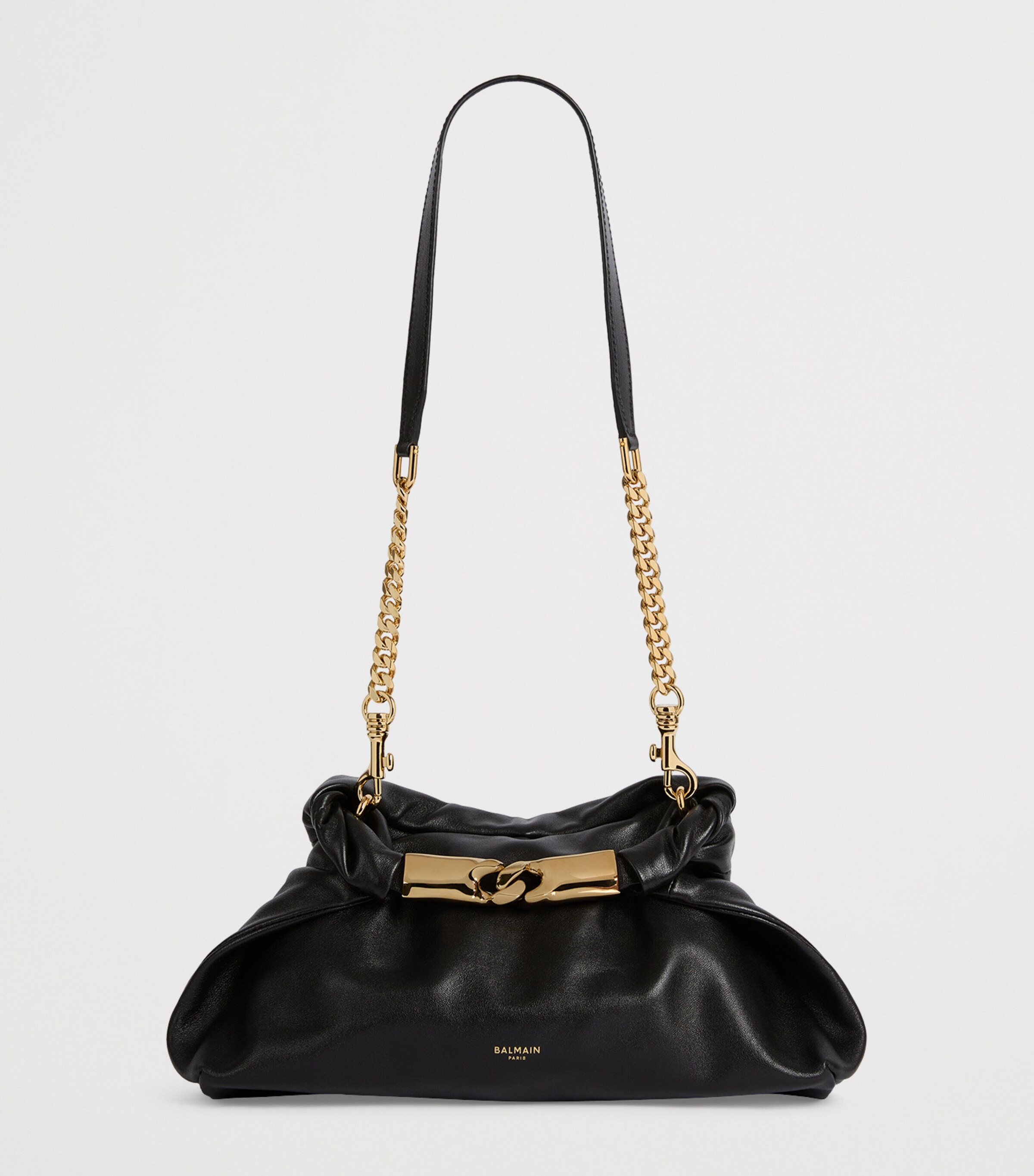 Balmain Small Lambskin Dinner at 8 Shoulder Bag Noir Image 7
