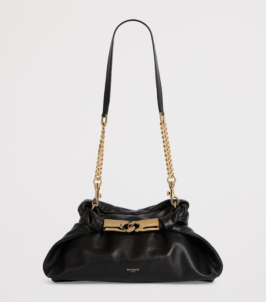 Balmain Small Lambskin Dinner at 8 Shoulder Bag Noir Image 7