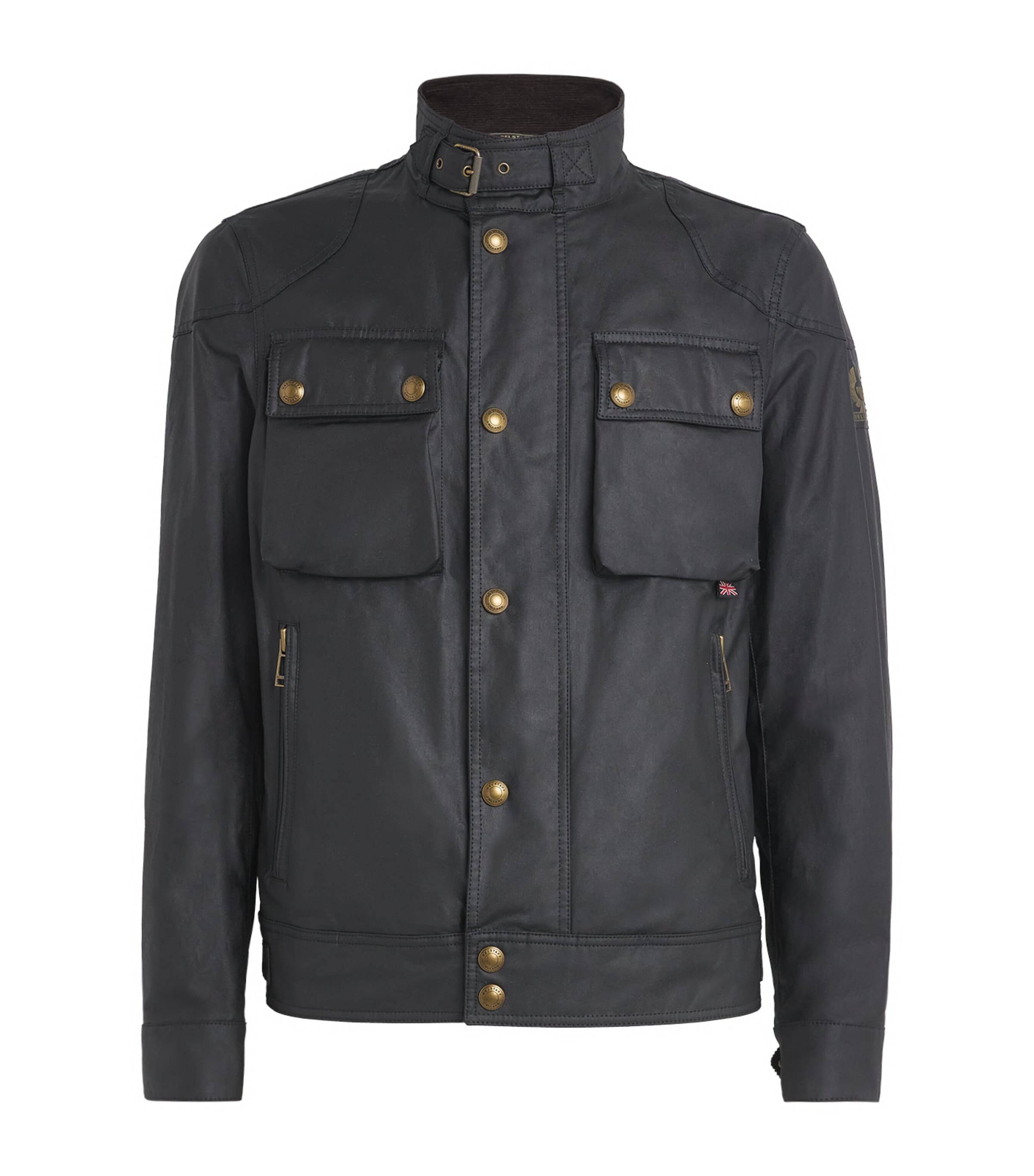 Belstaff Waxed Cotton Trailmaster Jacket In Black