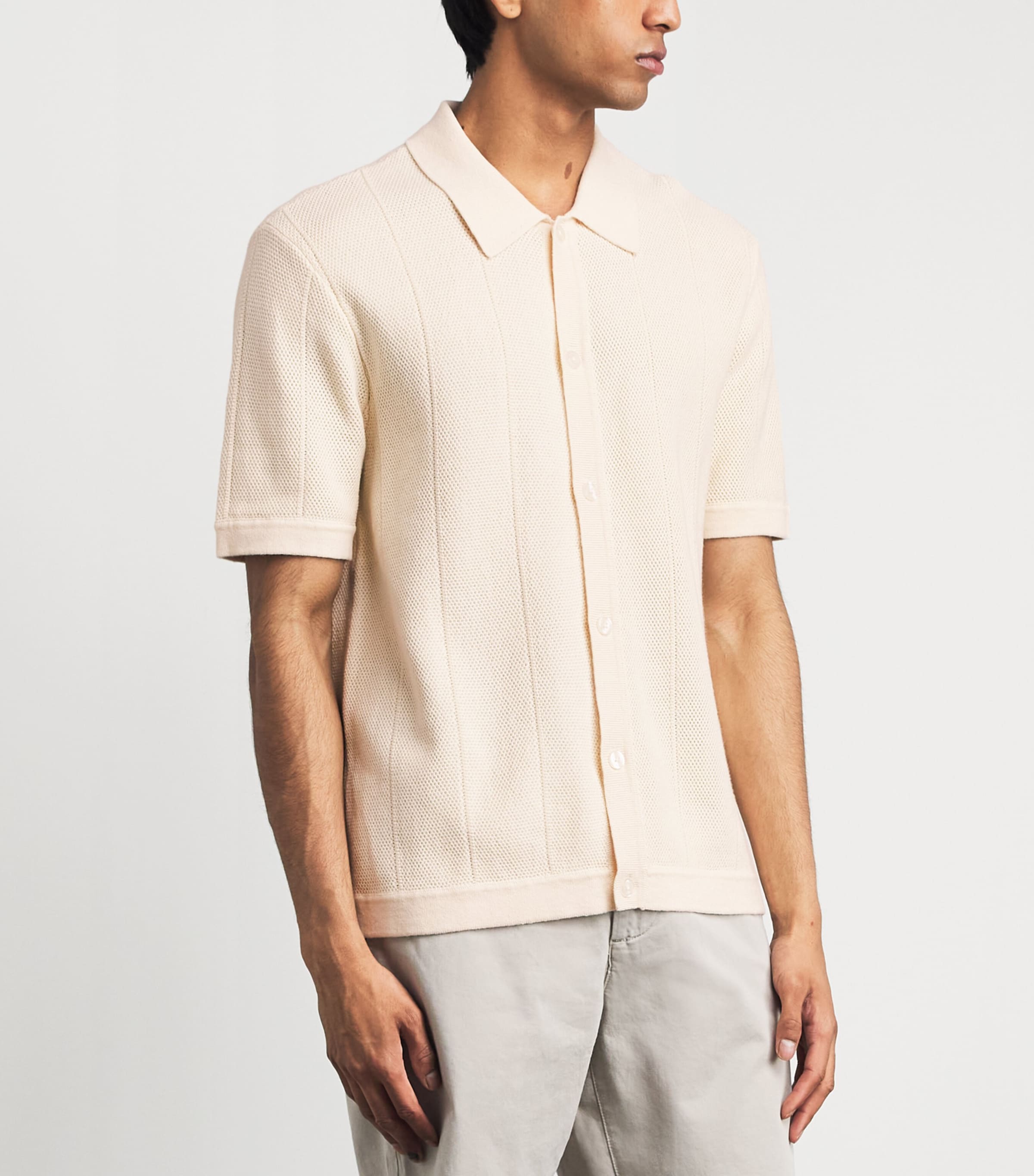 PAIGE Mens Cotton-Linen Mendez Shirt Silt Image 4