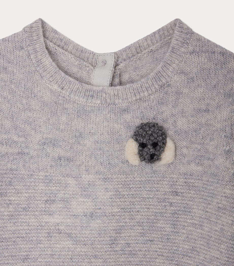 Cashmere Playsuit (1-18 Months) GRIS CHINE C. Image 3