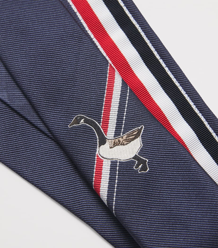 Silk Goose Icon Tie NAVY Image 3