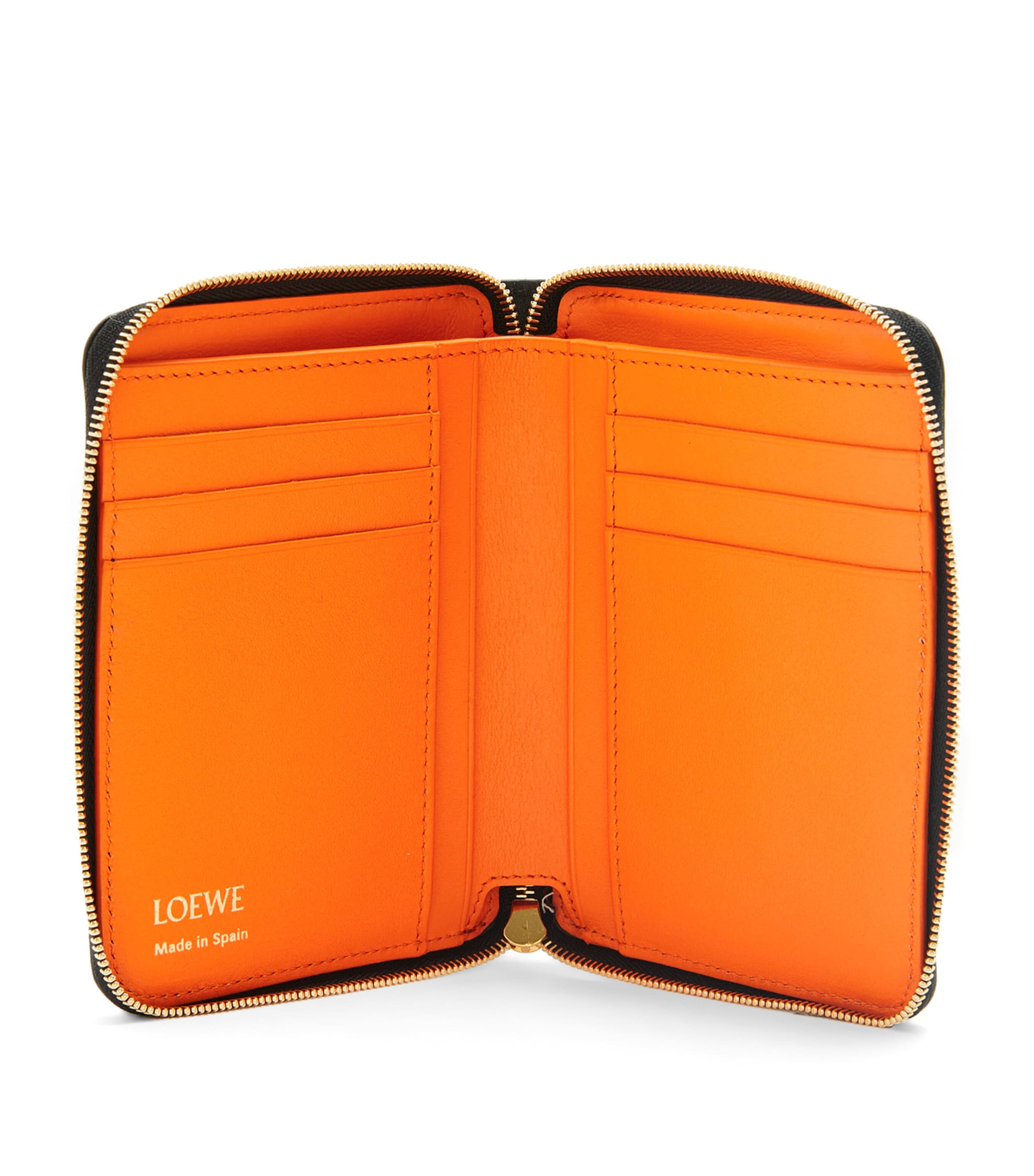 LOEWE Black Leather Knot Zip-Around Wallet | Harrods US