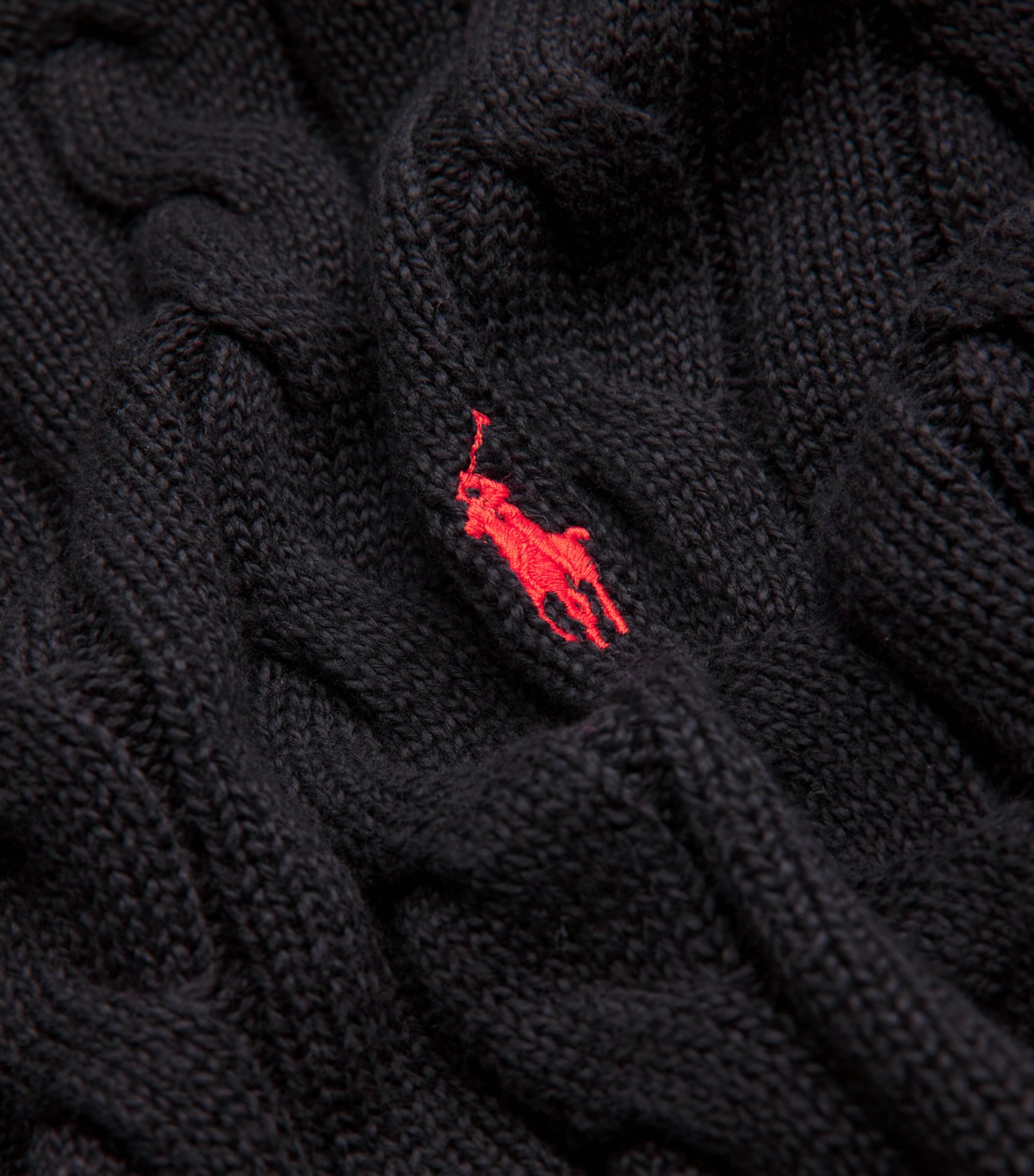 Polo Ralph Lauren Mens Cotton Cable-Knit Sweater Black Image 5