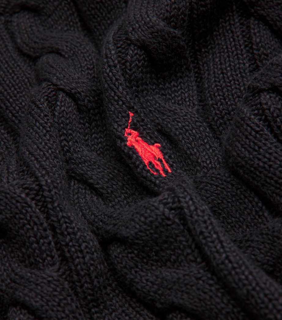 Polo Ralph Lauren Mens Cotton Cable-Knit Sweater Black Image 5