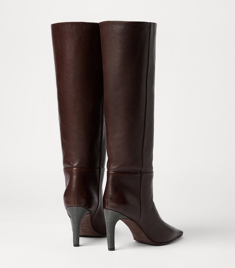 Leather Knee-High Boots 80 C8279 Image 3